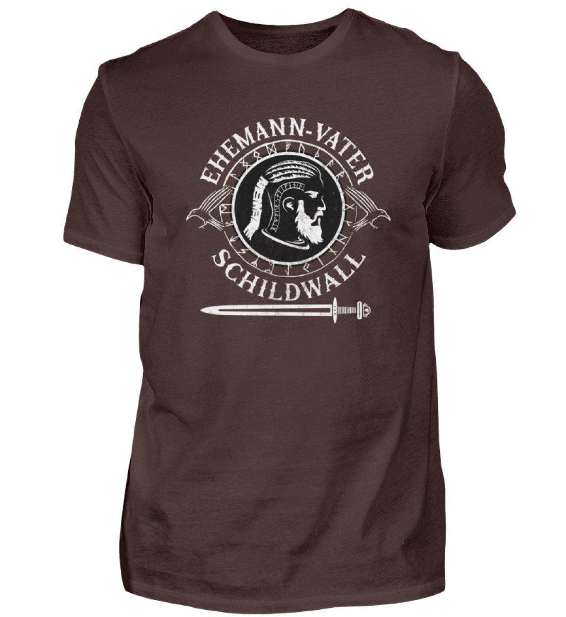 Wikinger Premiumshirt - "Ehemann-Vater Schildwall" - Nordic Viking Wear