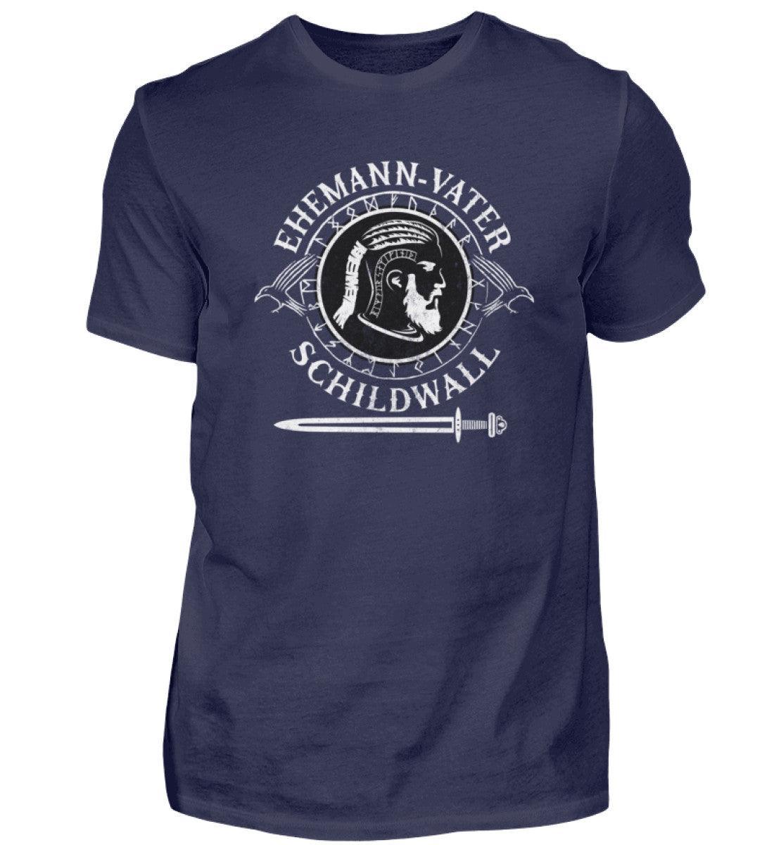 Wikinger Premiumshirt - "Ehemann-Vater Schildwall" - Nordic Viking Wear