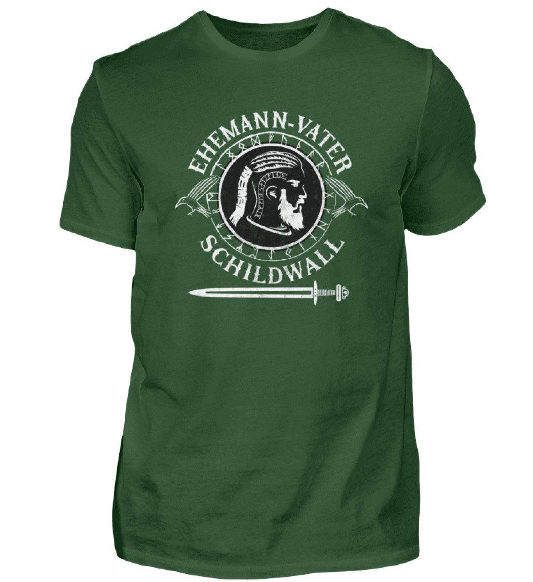 Wikinger Premiumshirt - "Ehemann-Vater Schildwall" - Nordic Viking Wear