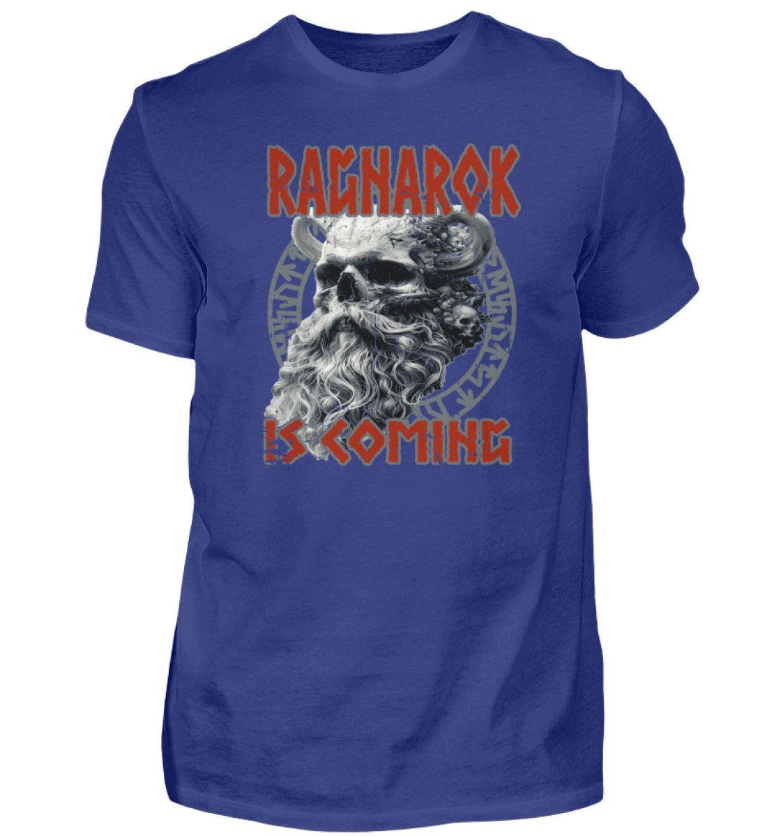 Wikinger-Premiumshirt "Ragnarok is Coming" – Nordische Mythologie, Krieger-Skull-Design - Nordic Viking Wear
