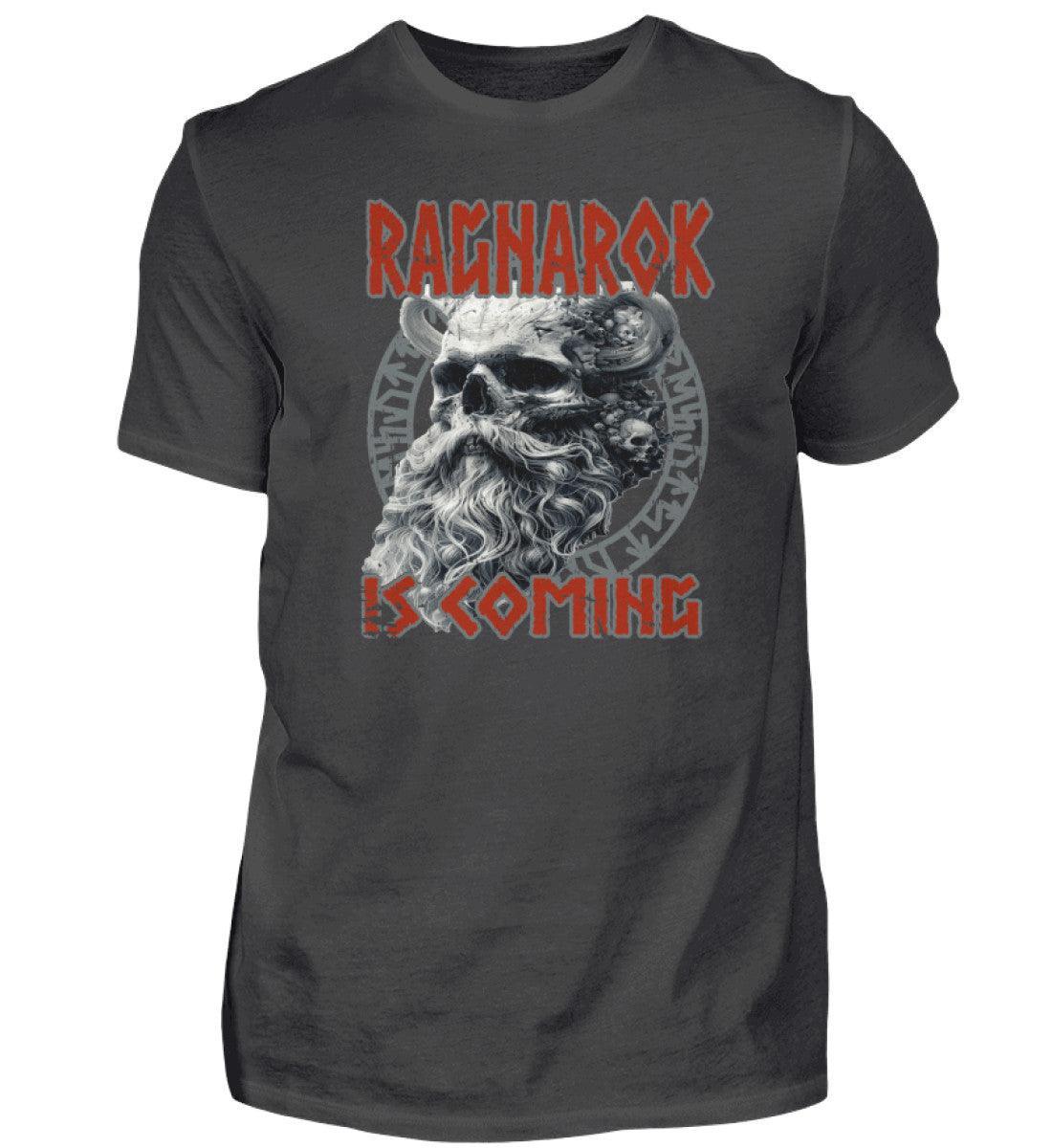 Wikinger-Premiumshirt "Ragnarok is Coming" – Nordische Mythologie, Krieger-Skull-Design - Nordic Viking Wear