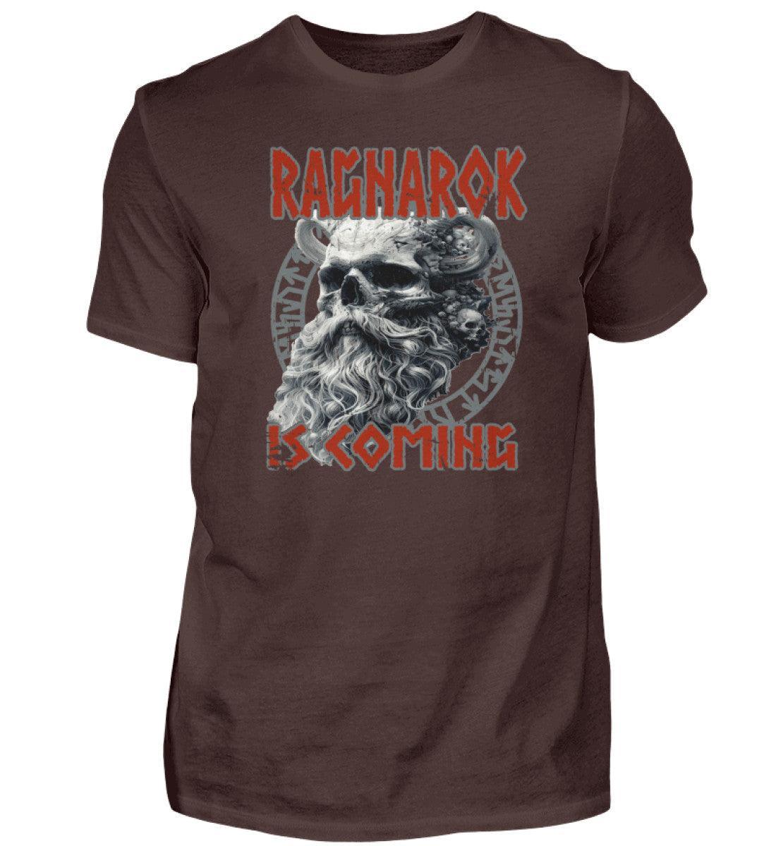 Wikinger-Premiumshirt "Ragnarok is Coming" – Nordische Mythologie, Krieger-Skull-Design - Nordic Viking Wear