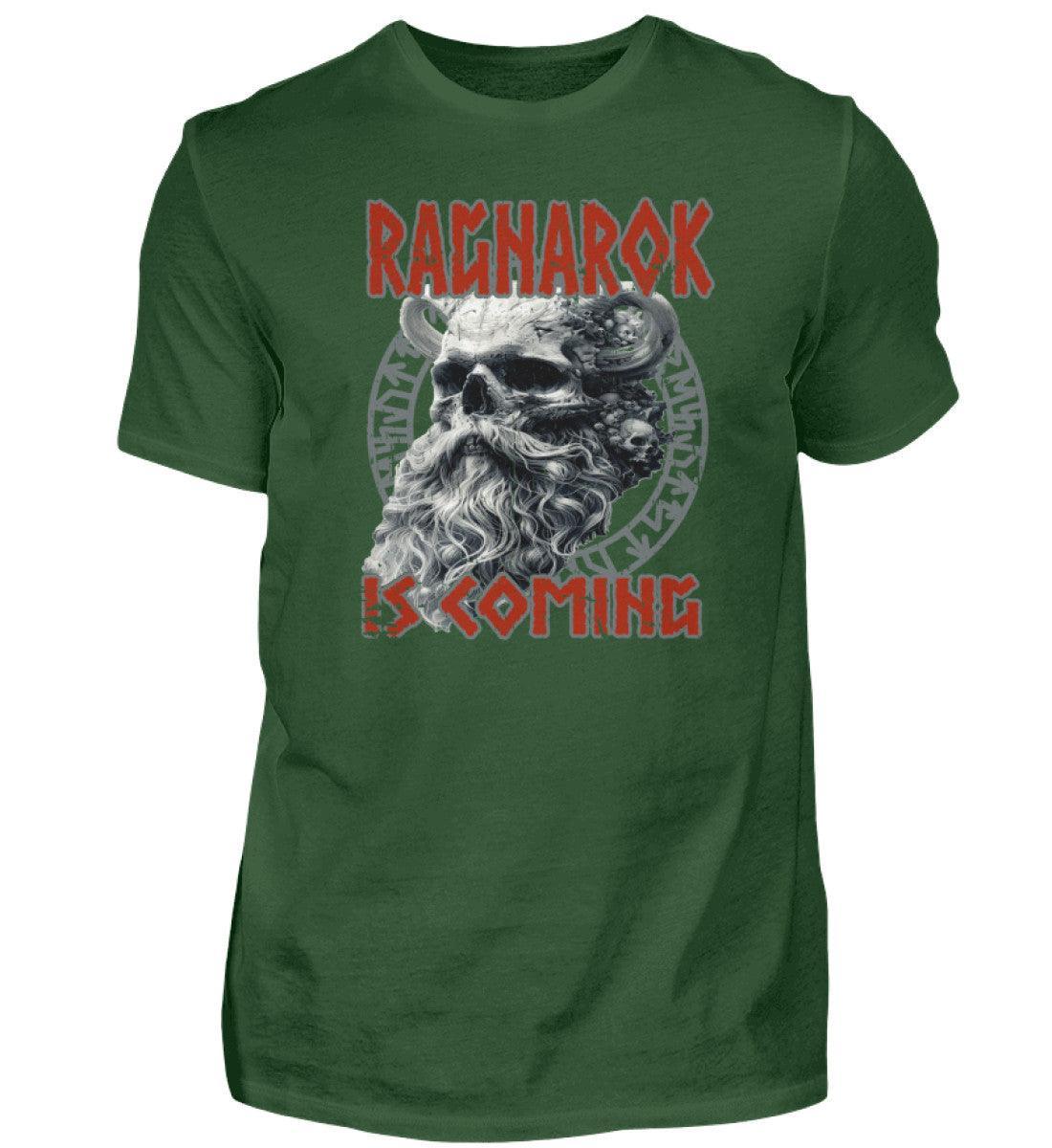 Wikinger-Premiumshirt "Ragnarok is Coming" – Nordische Mythologie, Krieger-Skull-Design - Nordic Viking Wear
