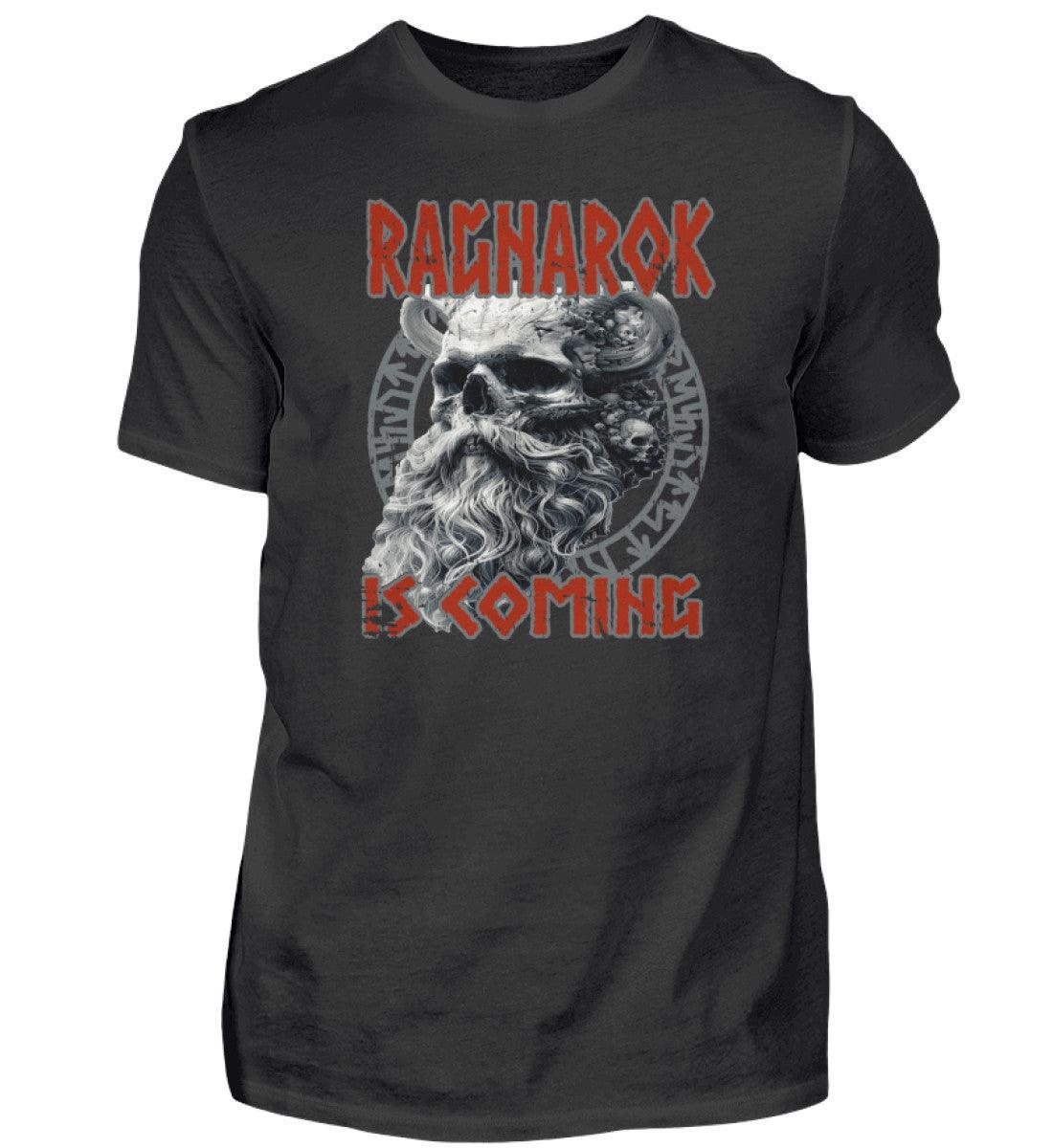 Wikinger-Premiumshirt "Ragnarok is Coming" – Nordische Mythologie, Krieger-Skull-Design - Nordic Viking Wear