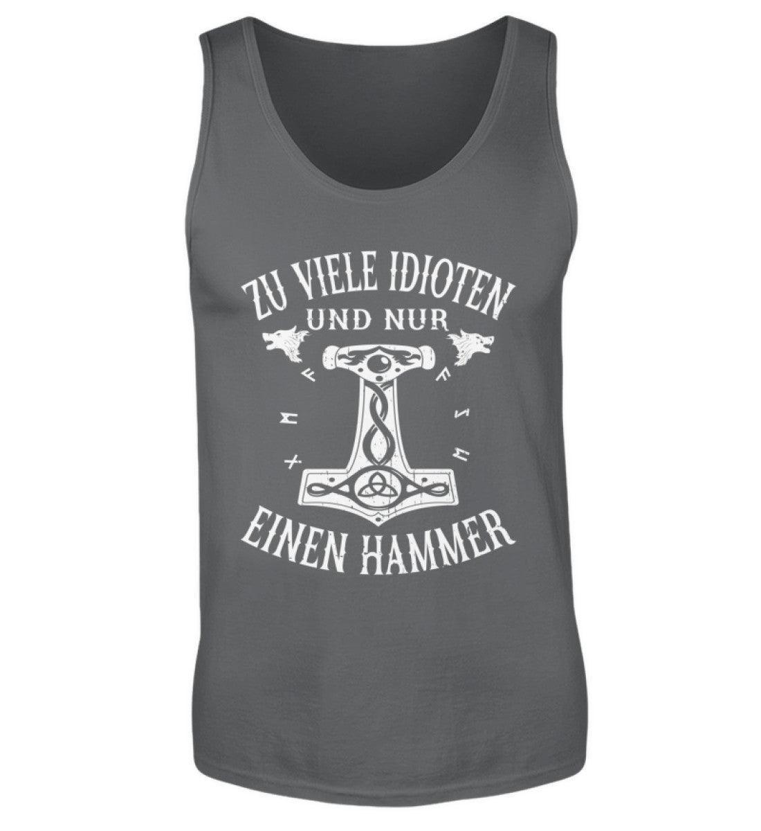 Wikinger Tank Top für Herren - "Mjölnir Kraftspruch" - Muskelshirt mit nordischem Mythos-Design - Nordic Viking Wear