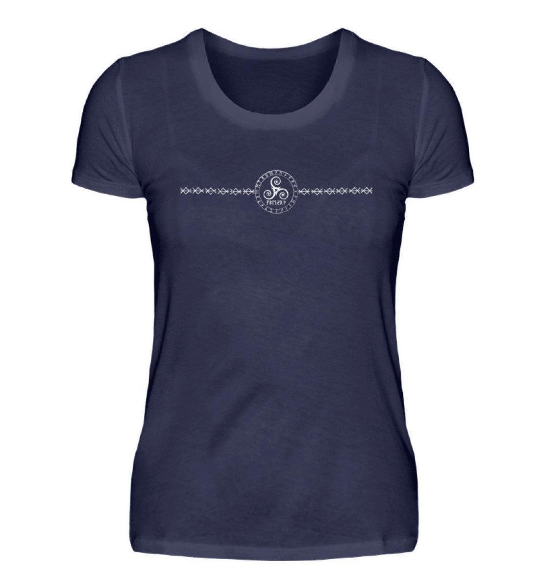 Schildmaiden Premium Shirt "Nordische Eleganz" – Mystisches Runendesign - Nordic Viking Wear