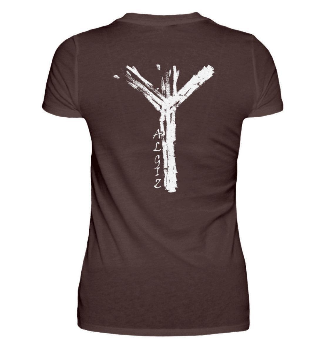 Premium Schildmaiden Shirt mit Algiz-Rune – Wikinger Symbol Schutz - Nordic Viking Wear