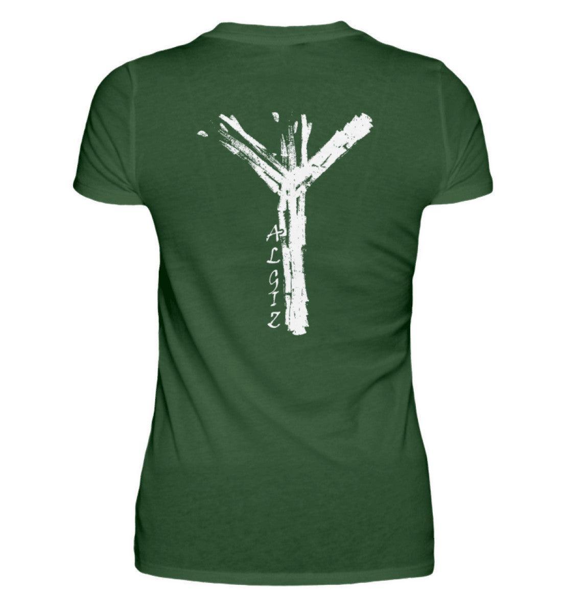 Premium Schildmaiden Shirt mit Algiz-Rune – Wikinger Symbol Schutz - Nordic Viking Wear