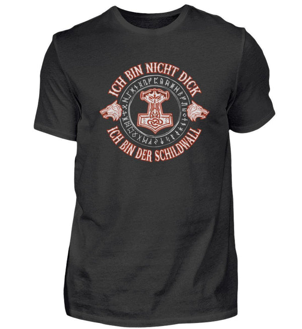Lustiges Wikinger Premiumshirt - "Ich Bin Nicht Dick, Ich Bin Der Schildwall 2.0" - Nordic Viking Wear