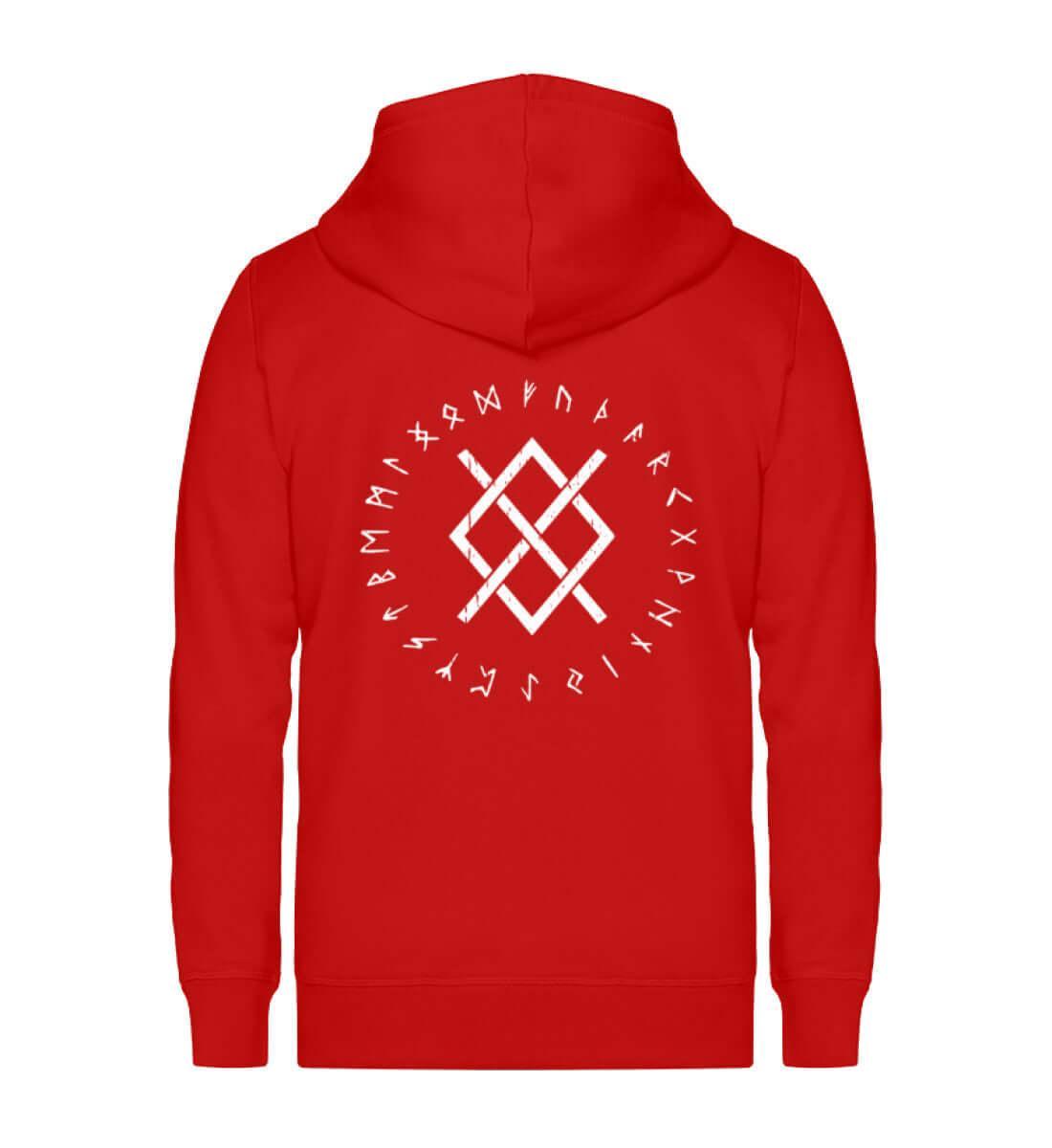 "Odins Gungnir Rune" Wikinger-Zip-Hoodie – Stärke des Allvaters - Nordic Viking Wear