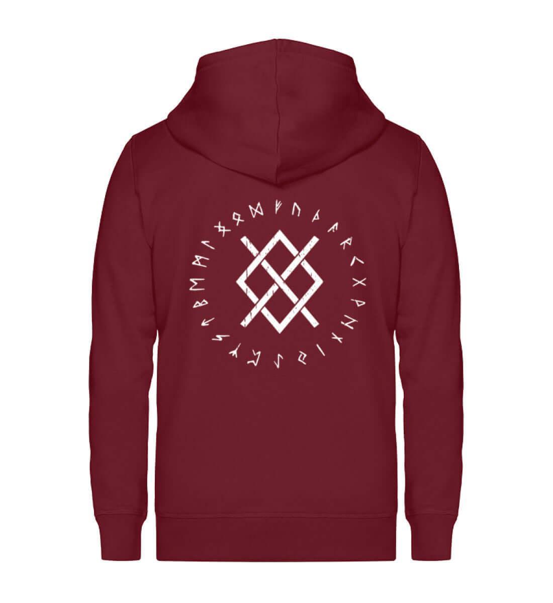 "Odins Gungnir Rune" Wikinger-Zip-Hoodie – Stärke des Allvaters - Nordic Viking Wear