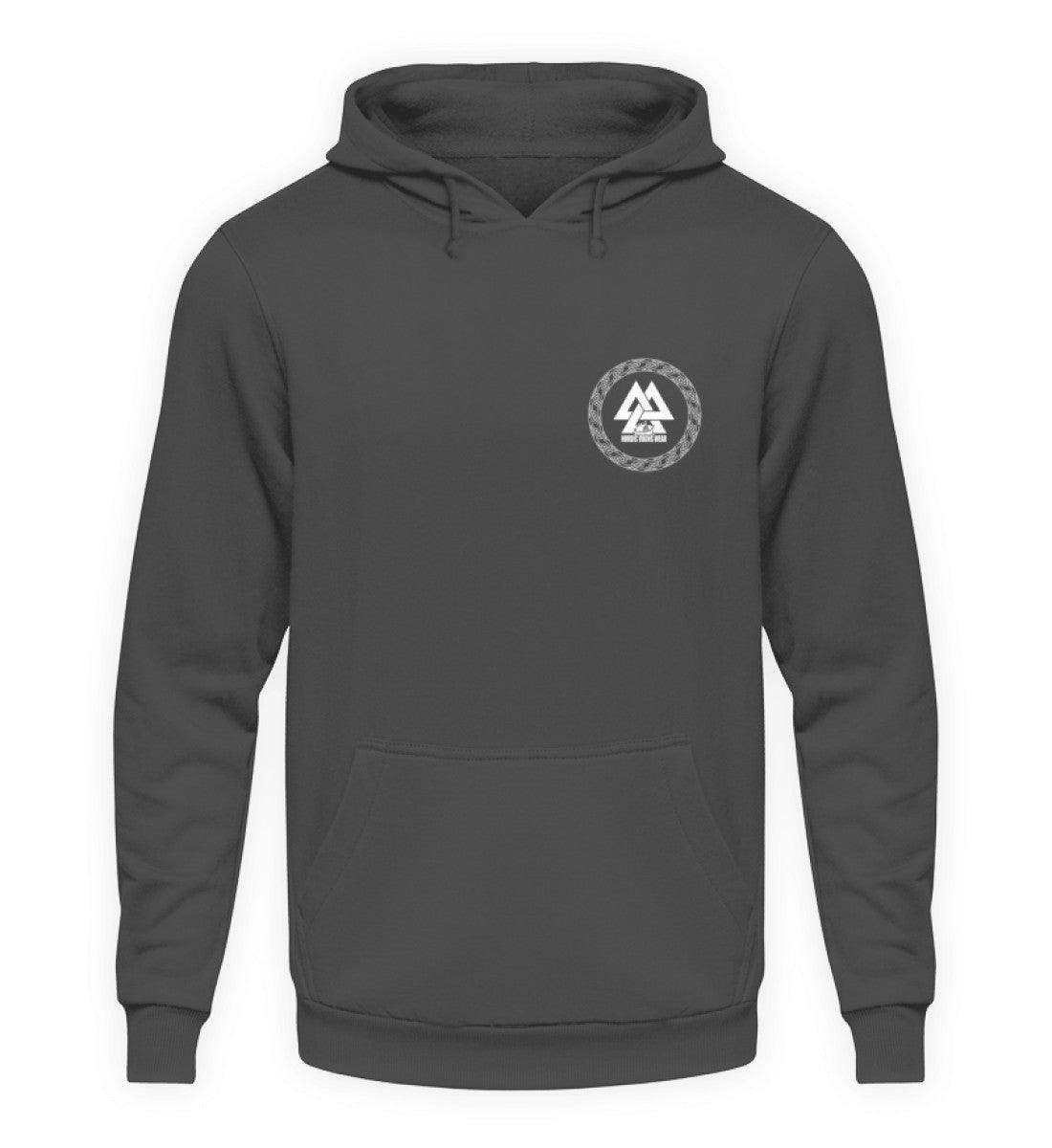 Wikinger Hoodie mit Algiz-Rune – Mystischer Schutz-Symbol Kapuzenpullover - Nordic Viking Wear