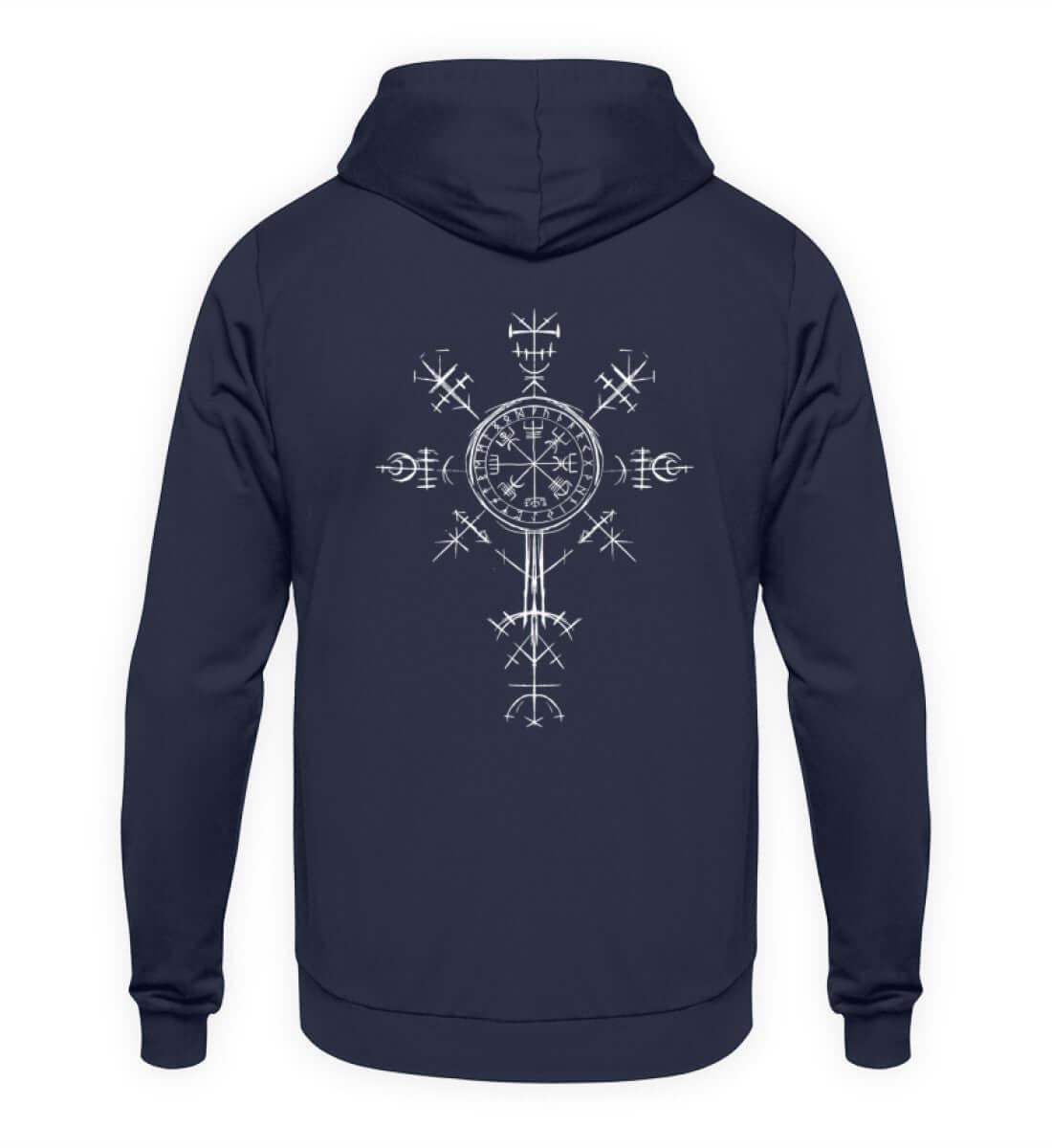 "Vegvísir Nordischer Kompass" Wikinger-Hoodie – Leite Deinen Weg - Nordic Viking Wear