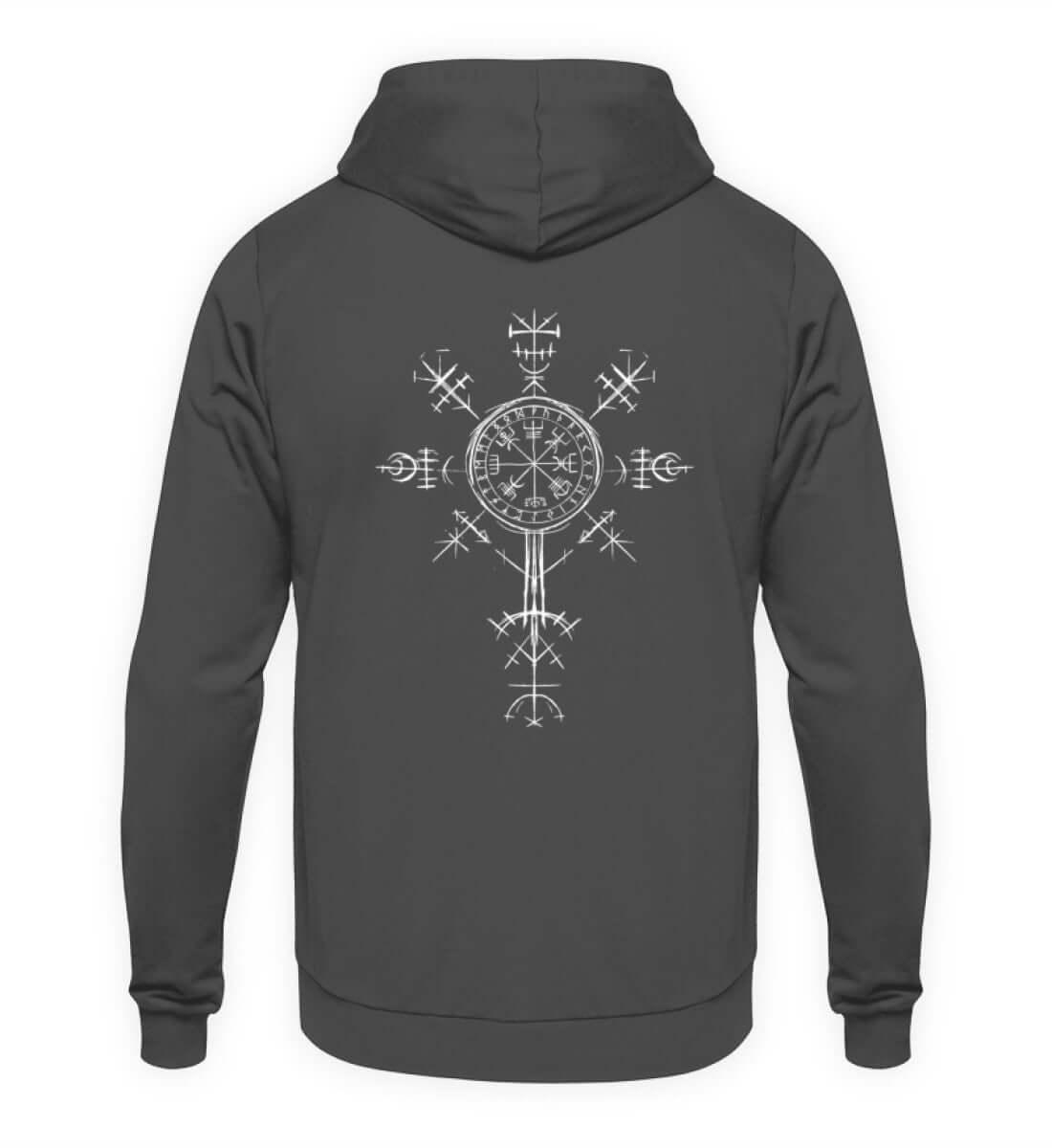 "Vegvísir Nordischer Kompass" Wikinger-Hoodie – Leite Deinen Weg - Nordic Viking Wear