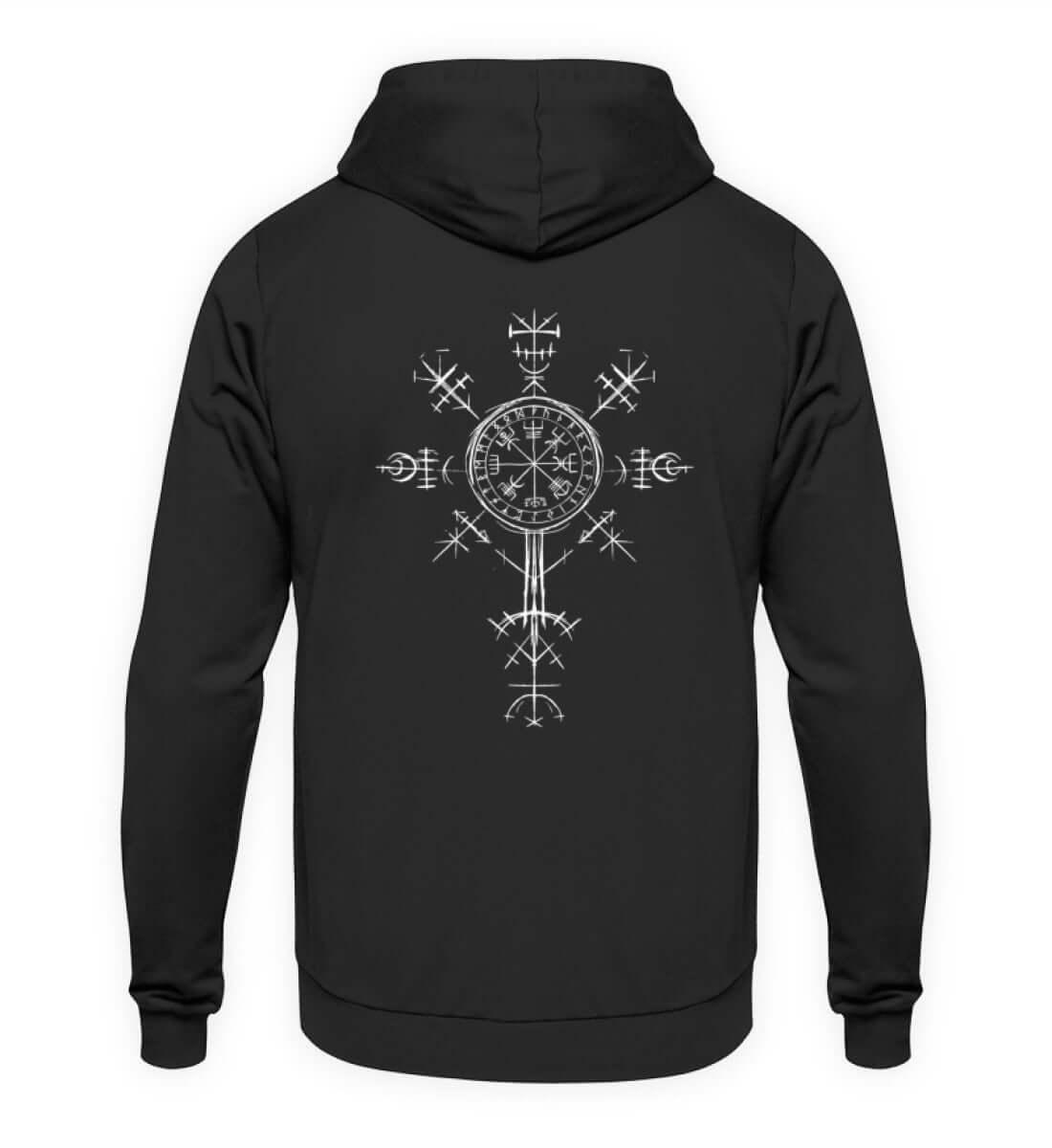 "Vegvísir Nordischer Kompass" Wikinger-Hoodie – Leite Deinen Weg - Nordic Viking Wear