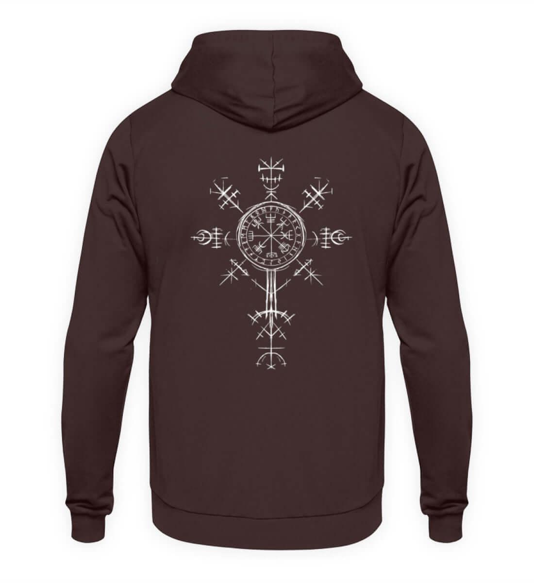 "Vegvísir Nordischer Kompass" Wikinger-Hoodie – Leite Deinen Weg - Nordic Viking Wear