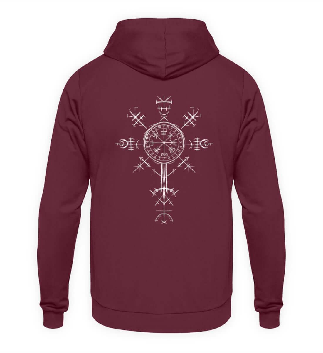"Vegvísir Nordischer Kompass" Wikinger-Hoodie – Leite Deinen Weg - Nordic Viking Wear