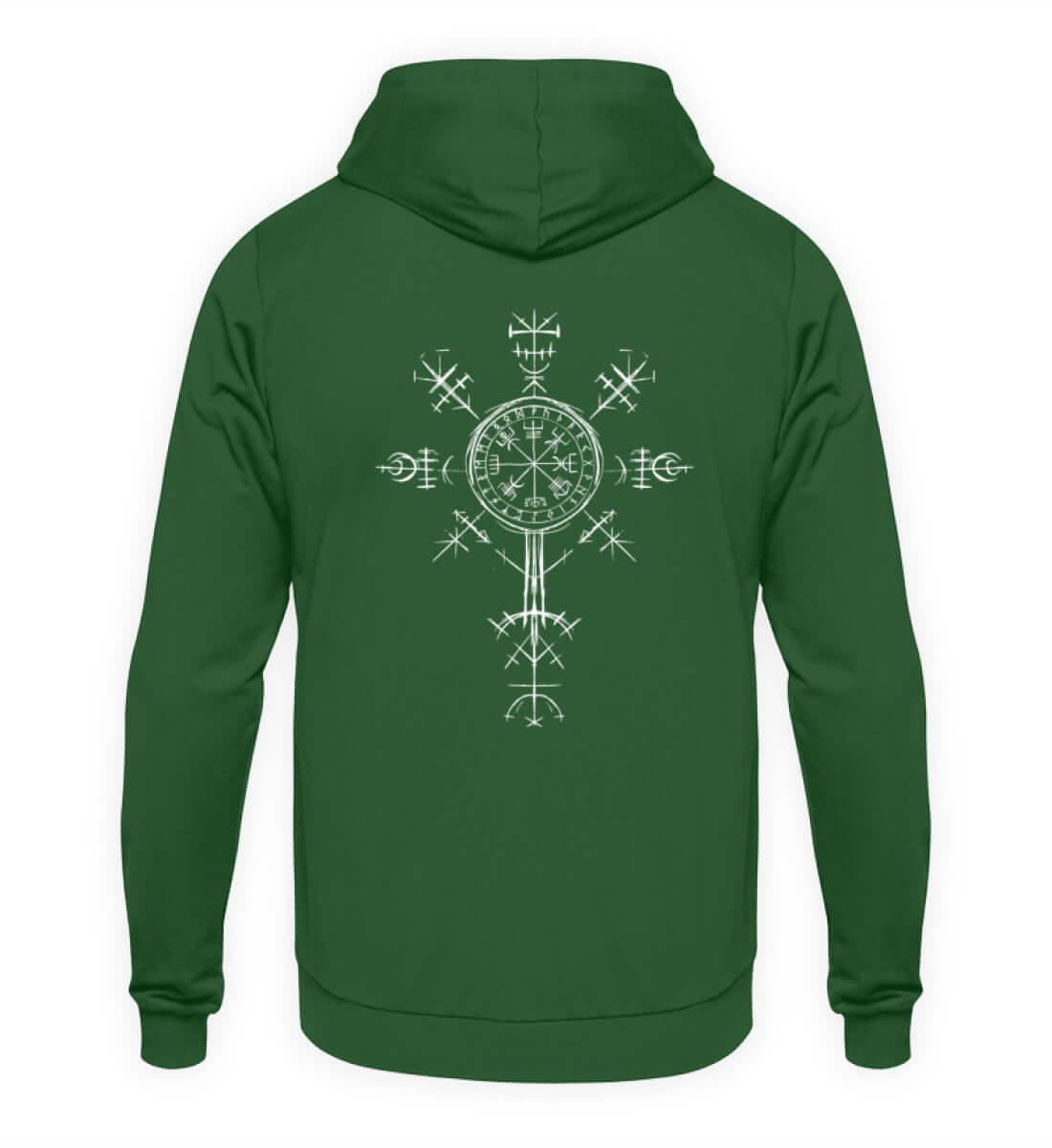 "Vegvísir Nordischer Kompass" Wikinger-Hoodie – Leite Deinen Weg - Nordic Viking Wear