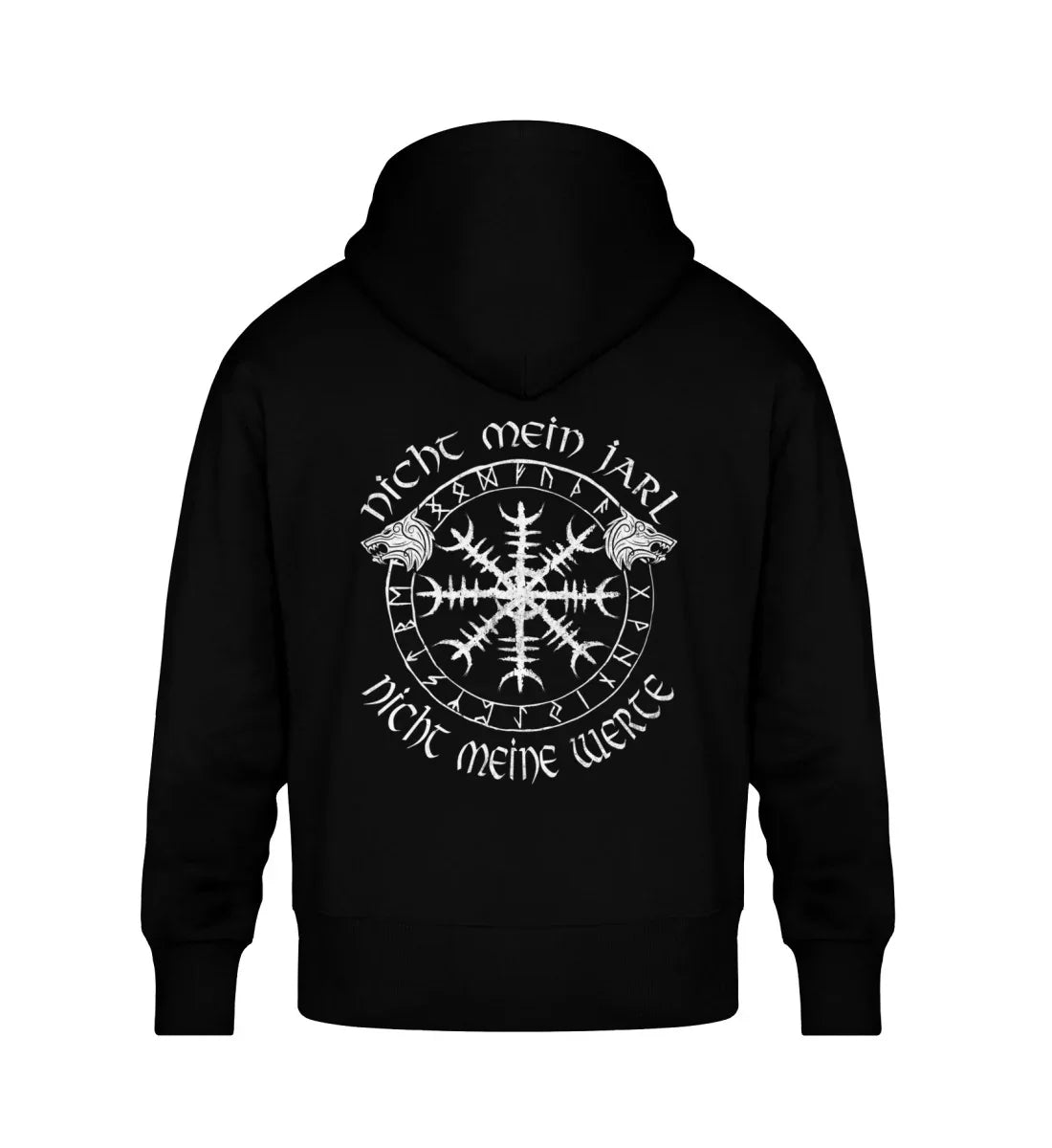 Wikinger Oversized Hoodie Nicht Mein Jarl Nicht Meine Werte - Unisex Oversized Organic Hoodie - Nordic Viking Wear