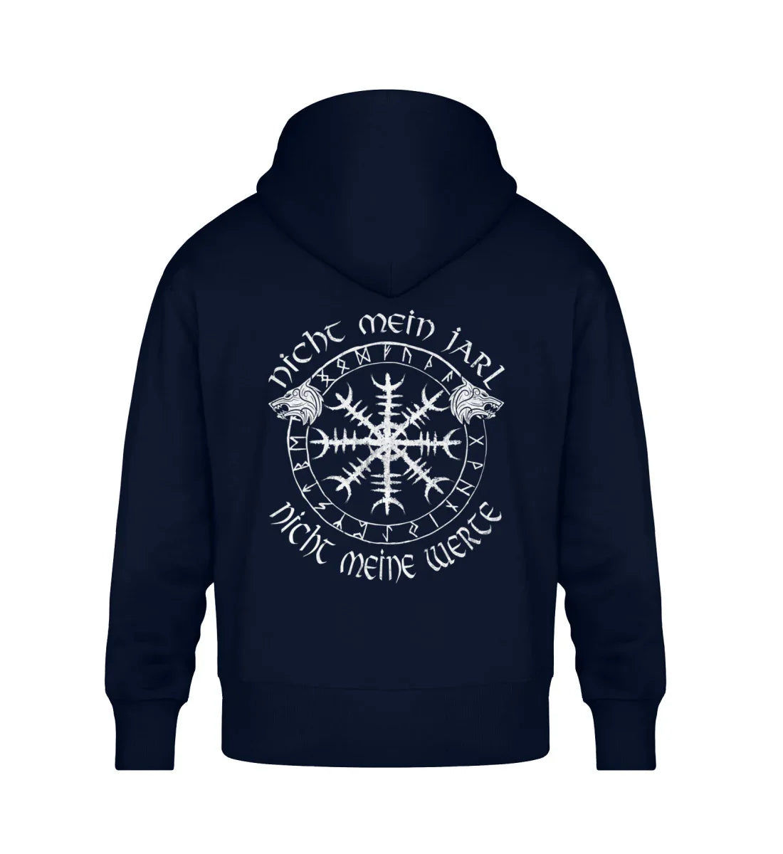 Wikinger Oversized Hoodie Nicht Mein Jarl Nicht Meine Werte - Unisex Oversized Organic Hoodie - Nordic Viking Wear