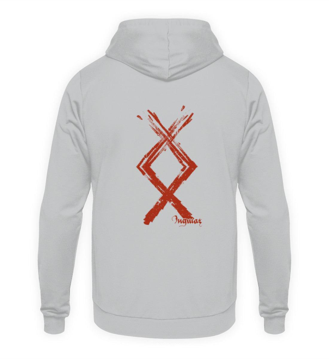 Ingwaz Runen Hoodie - Nordische Mythologie Kraftsymbol - Nordic Viking Wear