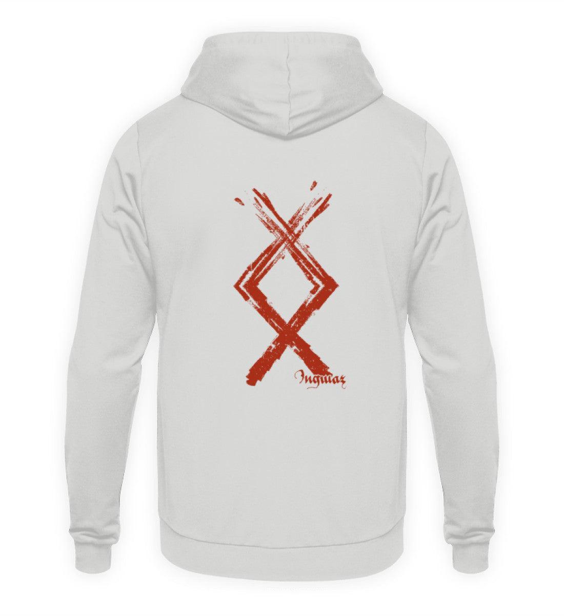 Ingwaz Runen Hoodie - Nordische Mythologie Kraftsymbol - Nordic Viking Wear