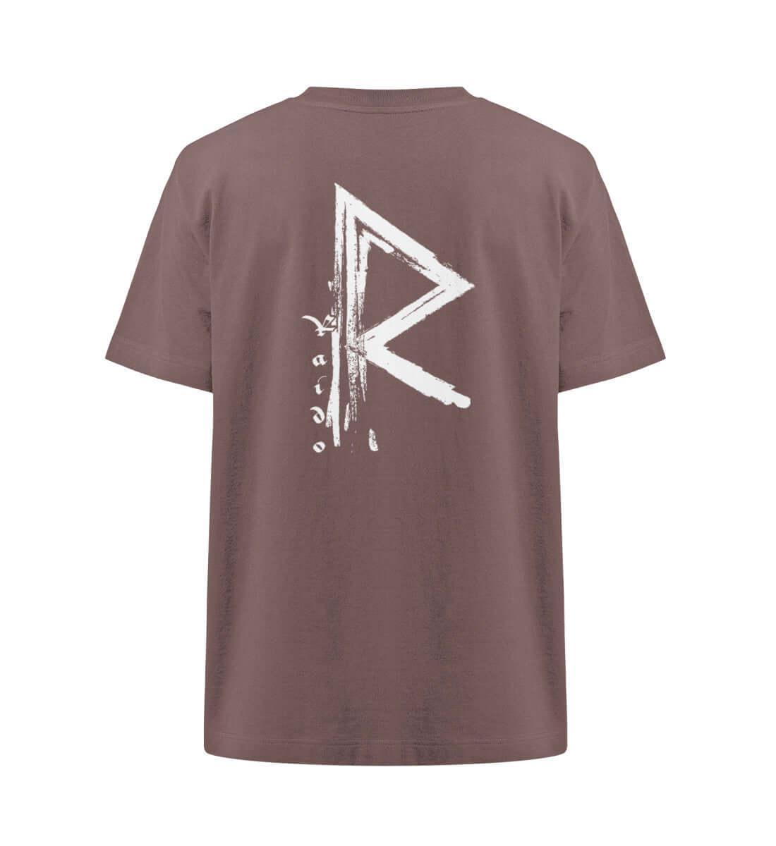 Raido Rune Heavy Oversized Wikinger Shirt – Mystisches Backprint Design - Nordic Viking Wear