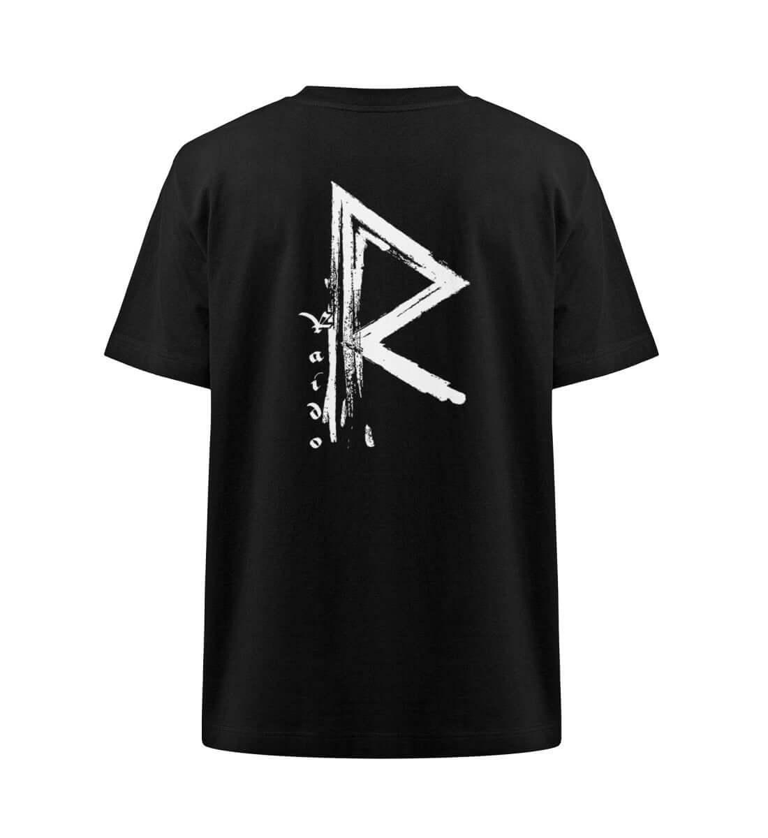 Raido Rune Heavy Oversized Wikinger Shirt – Mystisches Backprint Design - Nordic Viking Wear