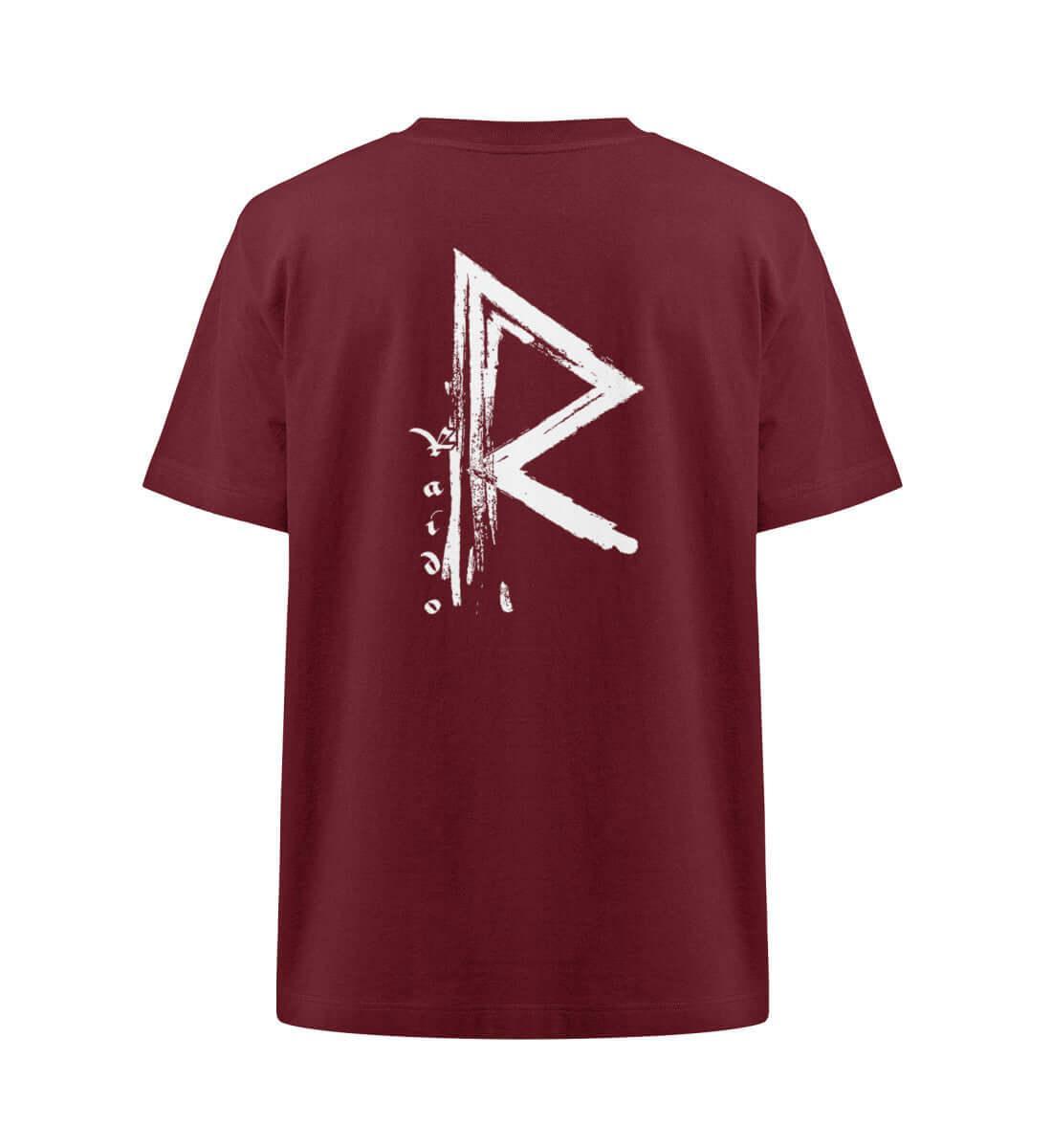 Raido Rune Heavy Oversized Wikinger Shirt – Mystisches Backprint Design - Nordic Viking Wear