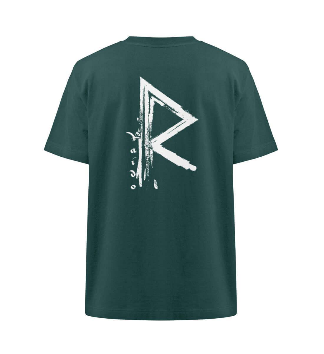Raido Rune Heavy Oversized Wikinger Shirt – Mystisches Backprint Design - Nordic Viking Wear