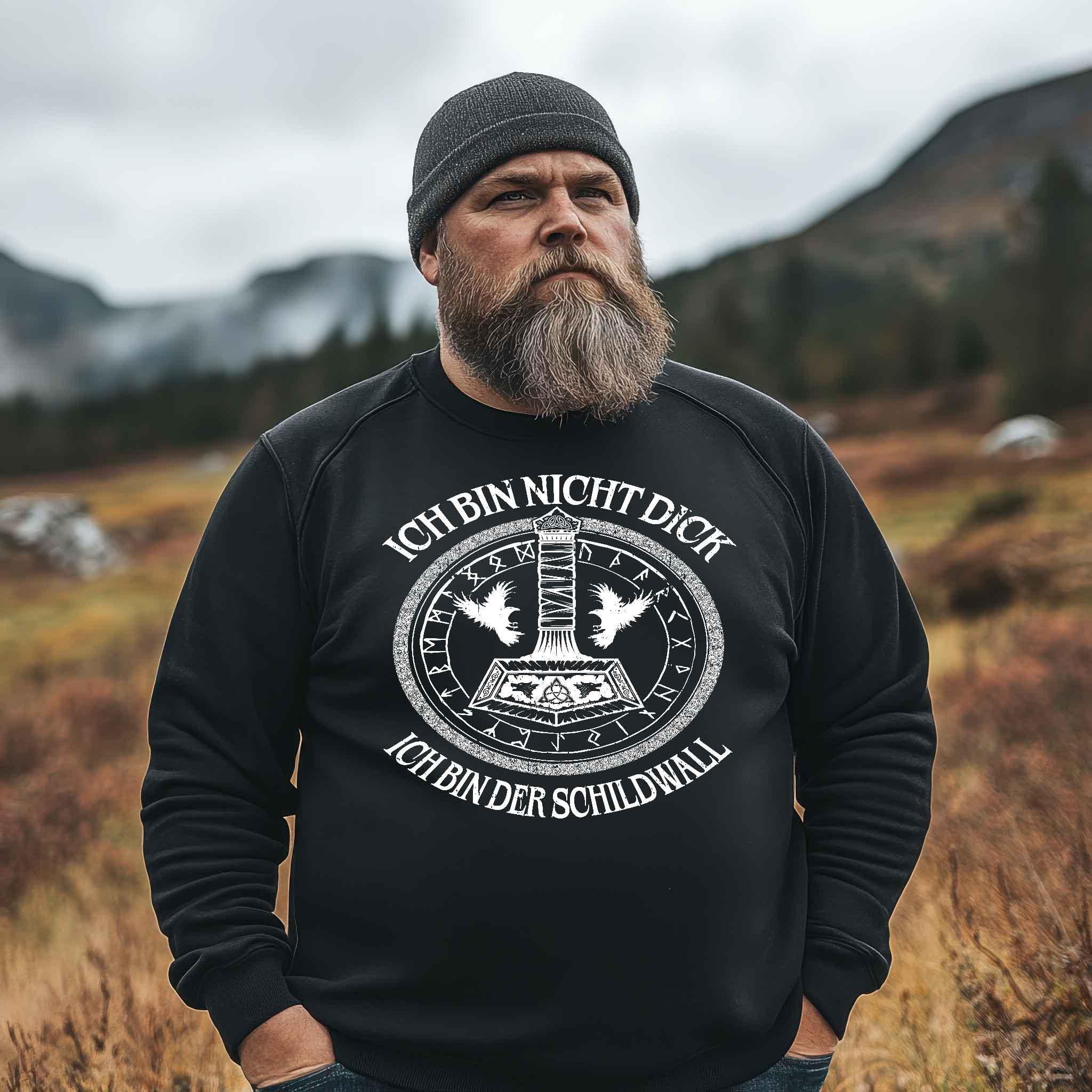 Lustiges Wikinger Sweatshirt Schildwall 3.0 - Nordic Viking Wear