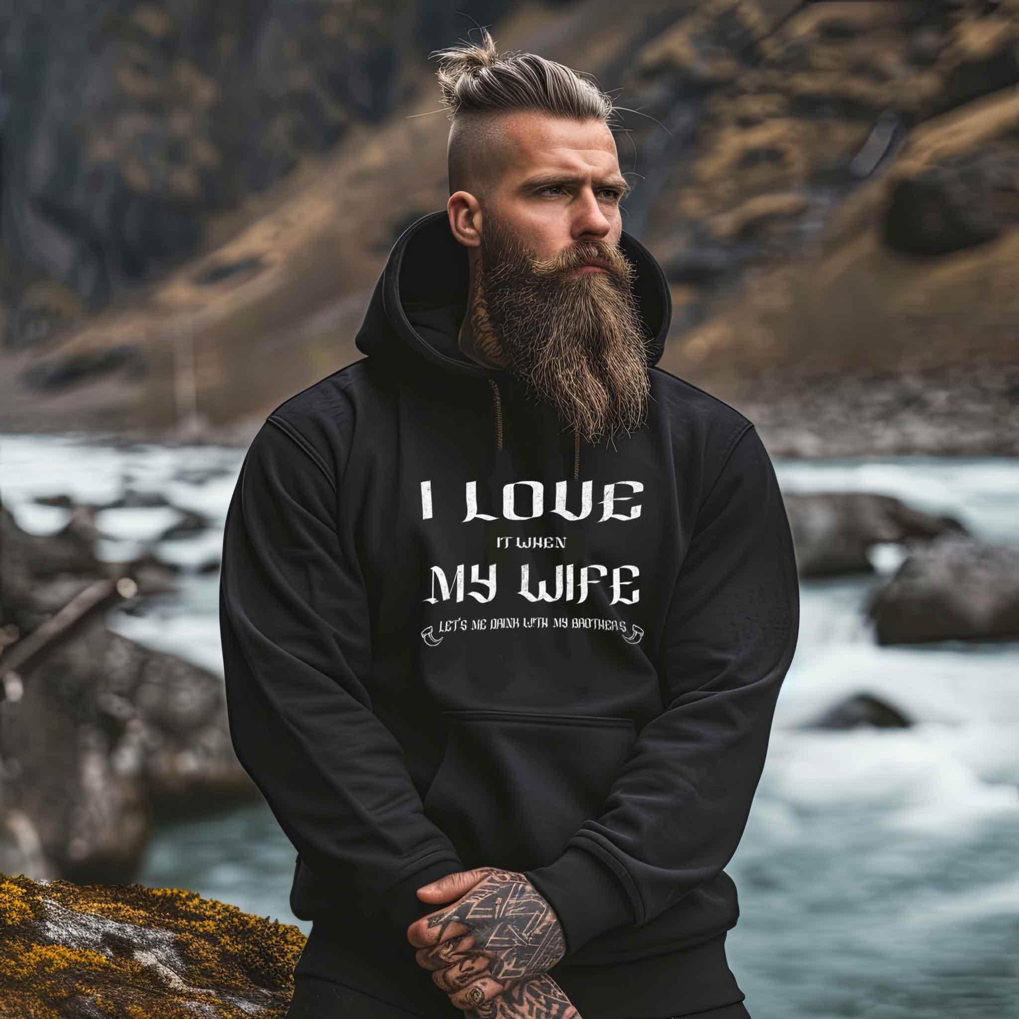 Wikinger-Hoodie "Liebesbeweis" – Für Männer, die ihre Freiheit (und ihre Frauen) schätzen - Nordic Viking Wear