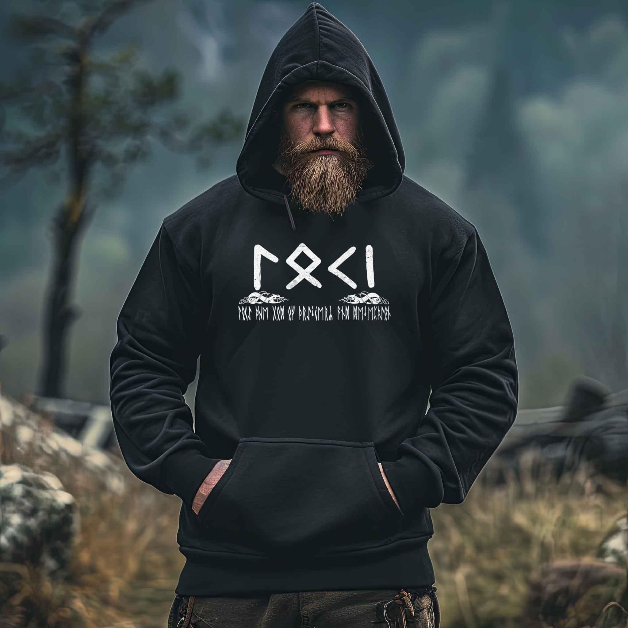 Wikinger Hoodie Loki Der Gott der List und Täuschung - Nordic Viking Wear
