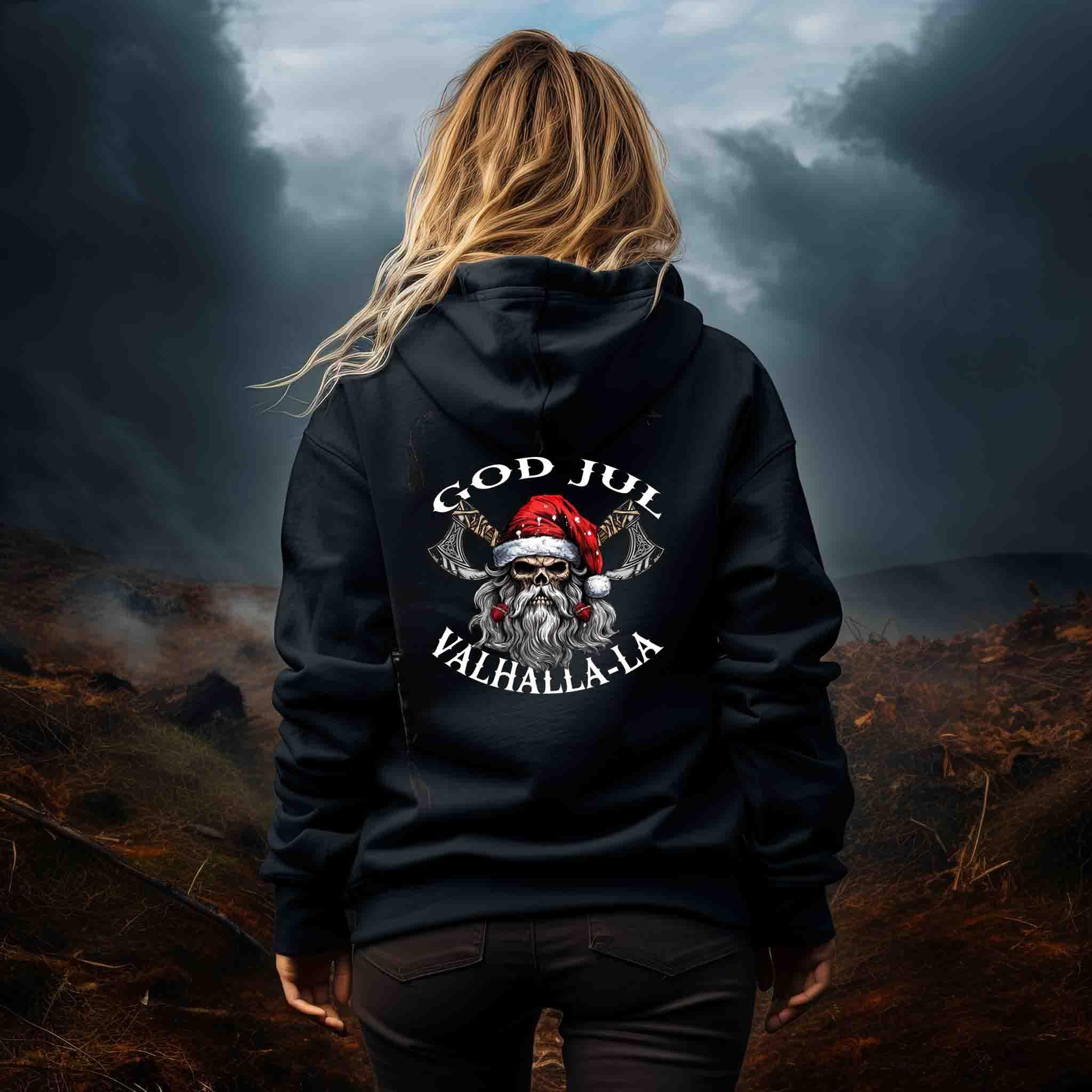 ⚔️ God Jul Valhalla-La Zipp-Hoodie – Wikinger Weihnachts-Style 🎅☠️ - Nordic Viking Wear