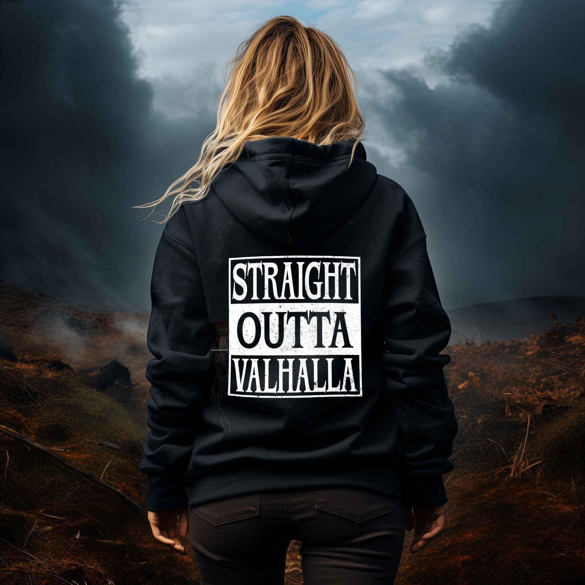 Schildmaiden Hoodie Straight Outta Valhalla - Damen Hoodie - Nordic Viking Wear