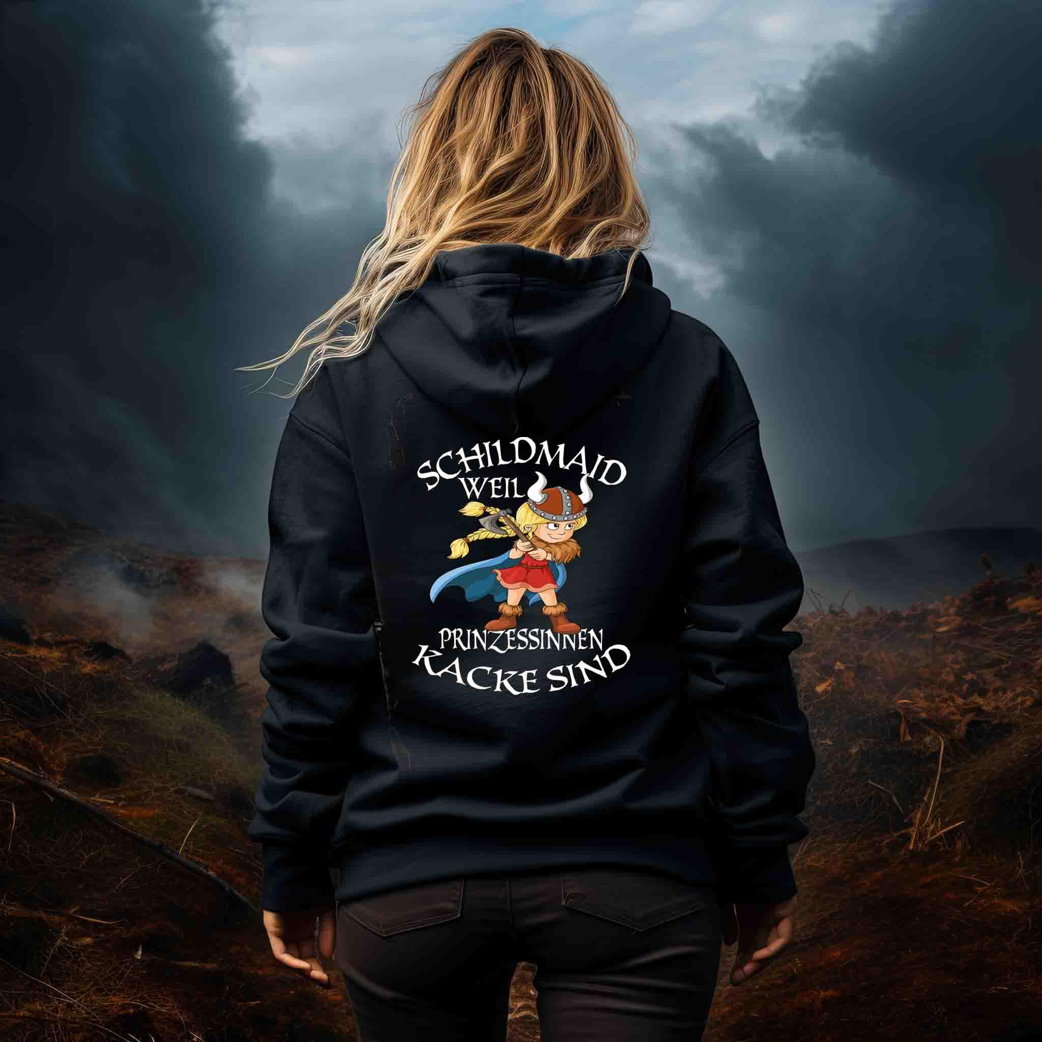 Schildmaid – Weil Prinzessinnen Kacke sind! | Zipp-Hoodie für starke Frauen ⚔💪 - Nordic Viking Wear
