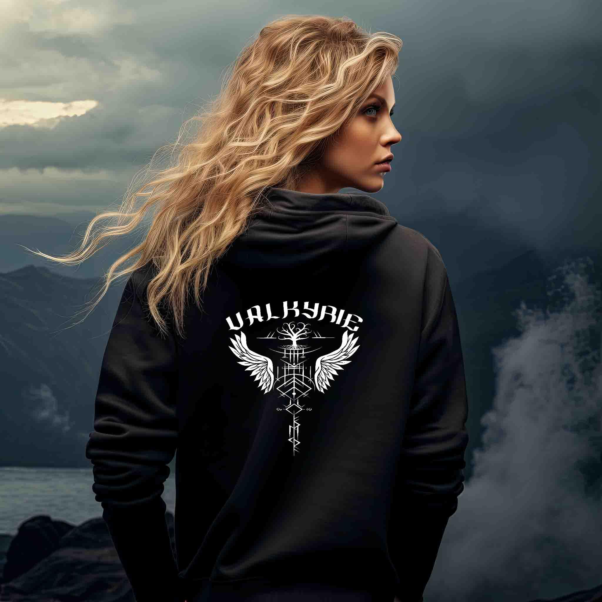 ⚔ Valkyrie Zipp-Hoodie – Kriegerische Eleganz für starke Frauen ⚔ - Nordic Viking Wear