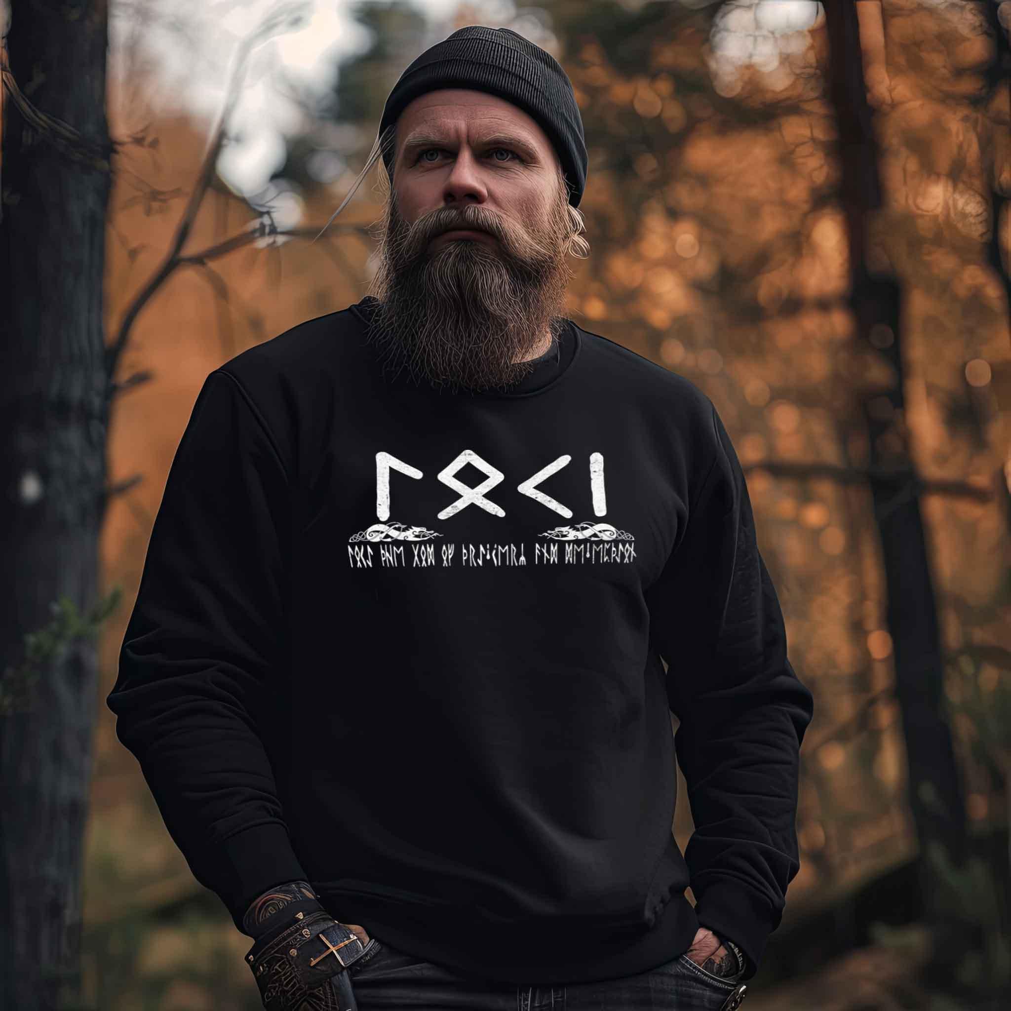 Wikinger Sweatshirt Loki Der Gott der List und Täuschung - Nordic Viking Wear