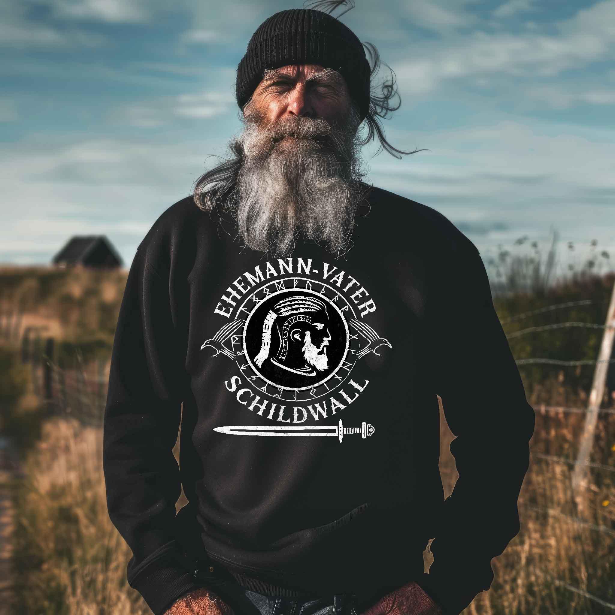 Wikinger Sweatshirt Ehemann Vater Schildwall - Nordic Viking Wear