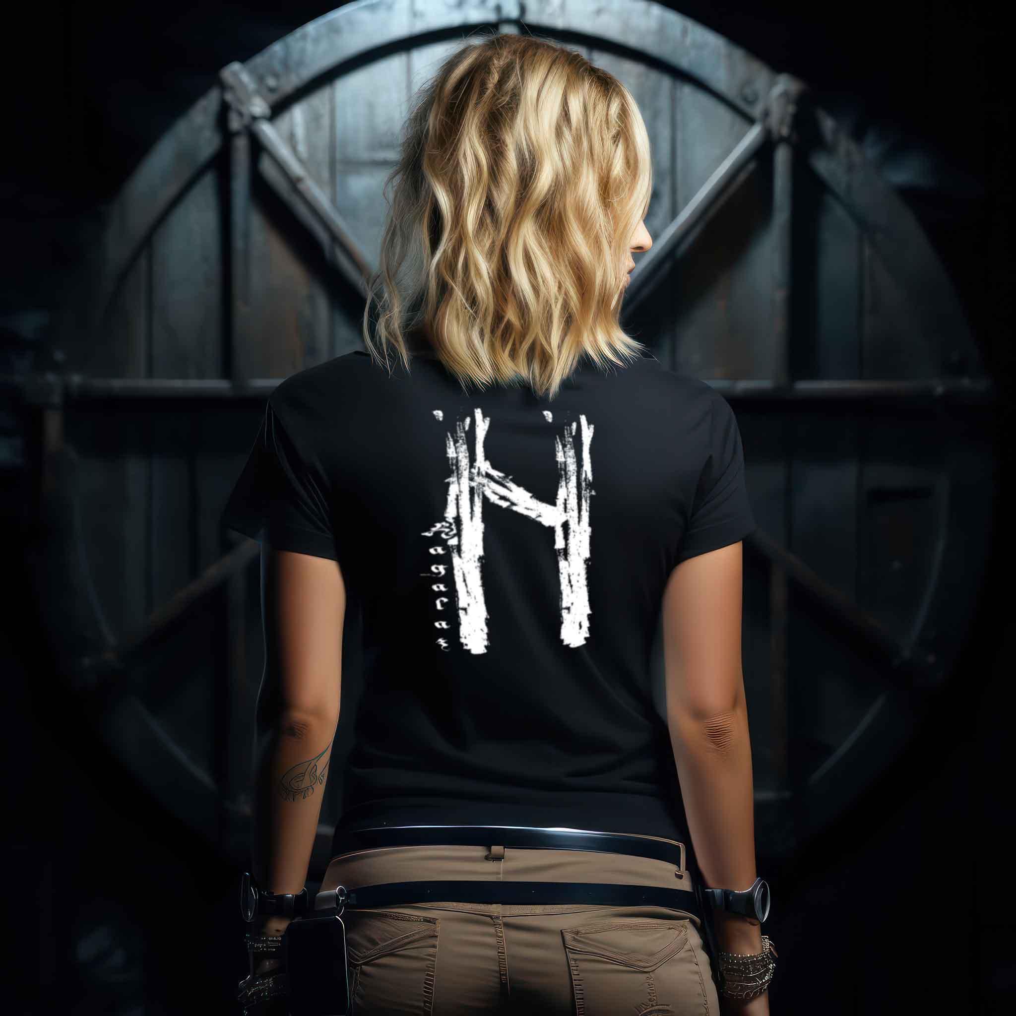 Schildmaiden Premiumshirt - Hagalaz Rune - Nordic Viking Wear