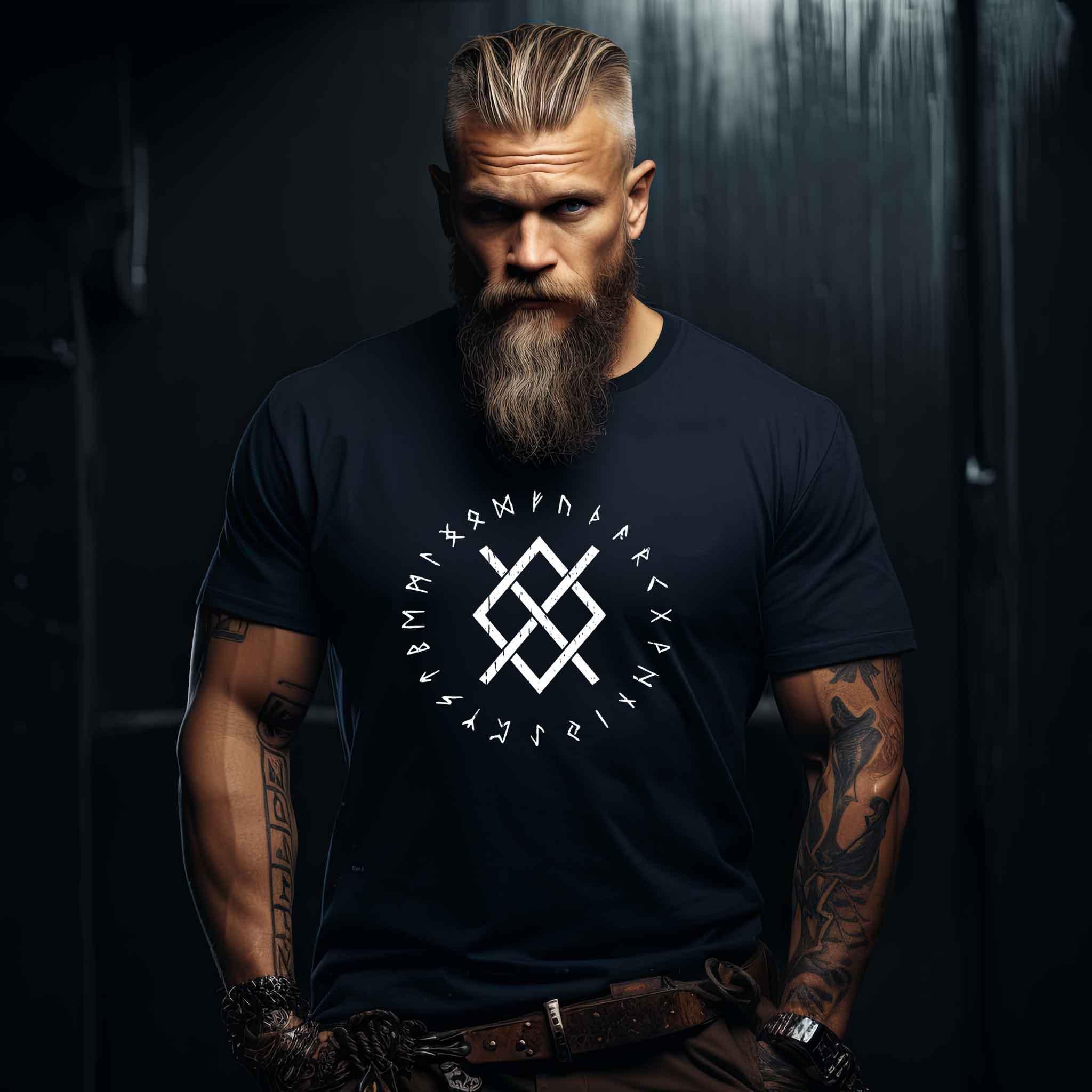 "Odins Gungnir Rune" Wikinger-Shirt – Stärke des Allvaters - Nordic Viking Wear
