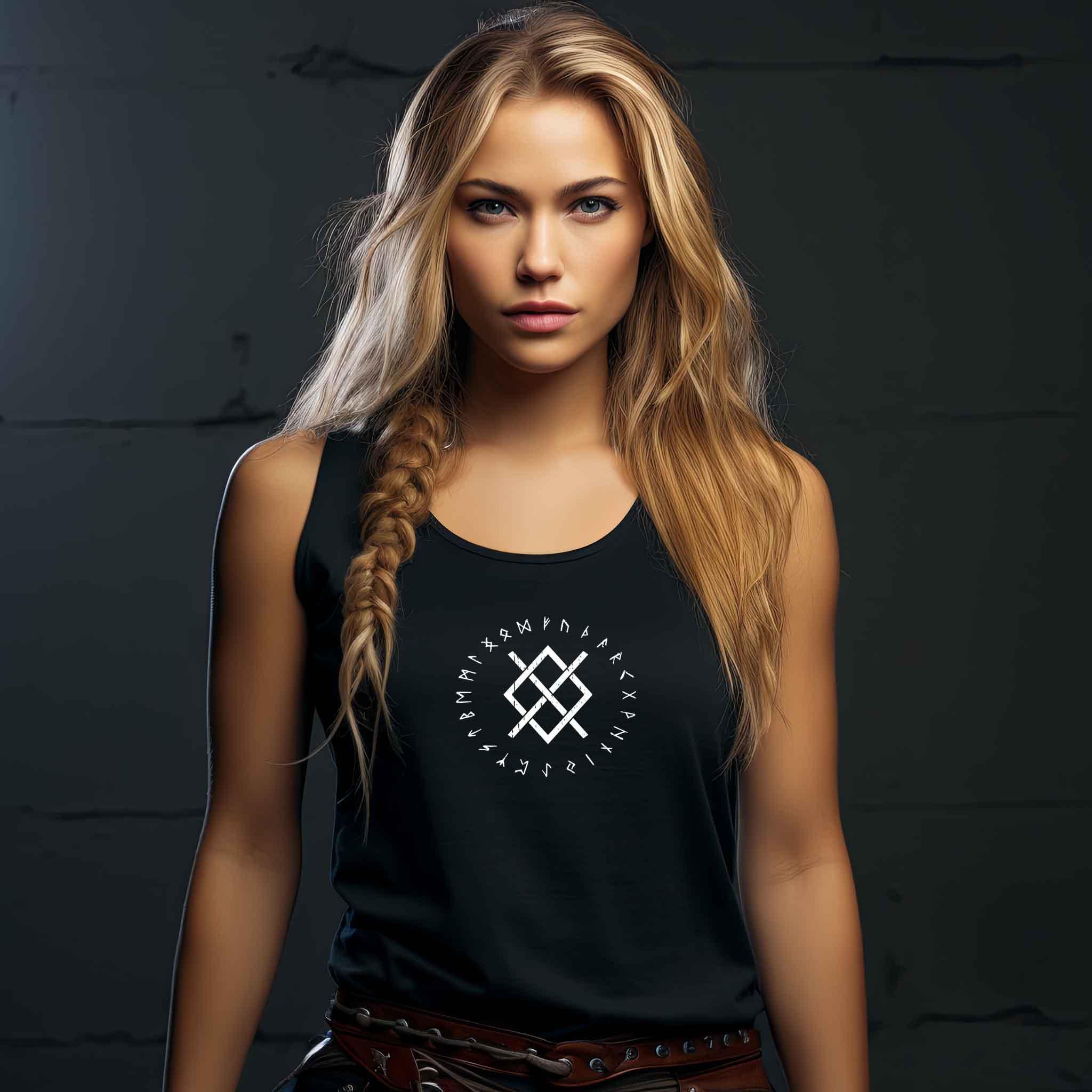 "Odins Gungnir Rune" Schildmaiden-Tanktop – Stärke des Allvaters - Nordic Viking Wear