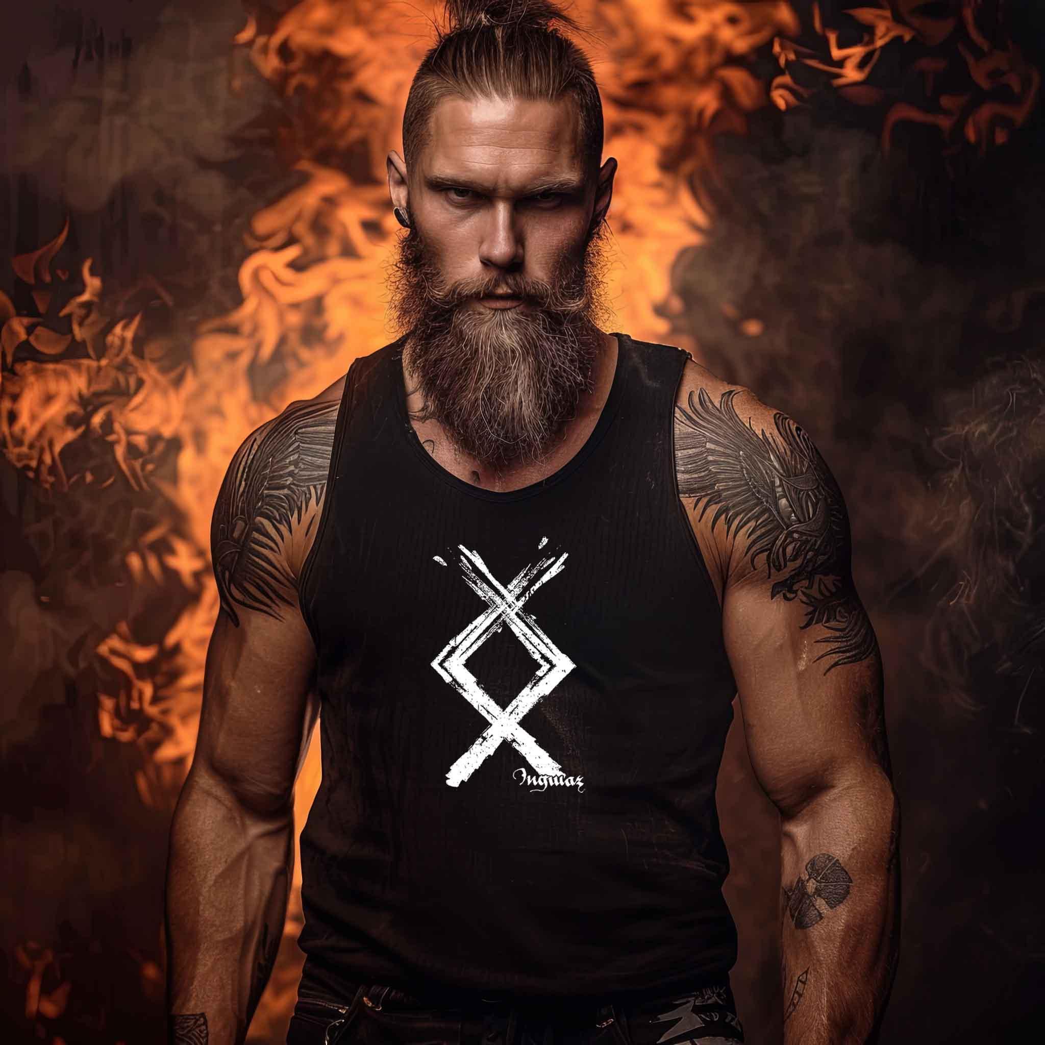 Wikinger Ingwaz Runen Tank Top - Nordische Mythologie Kraftsymbol - Nordic Viking Wear