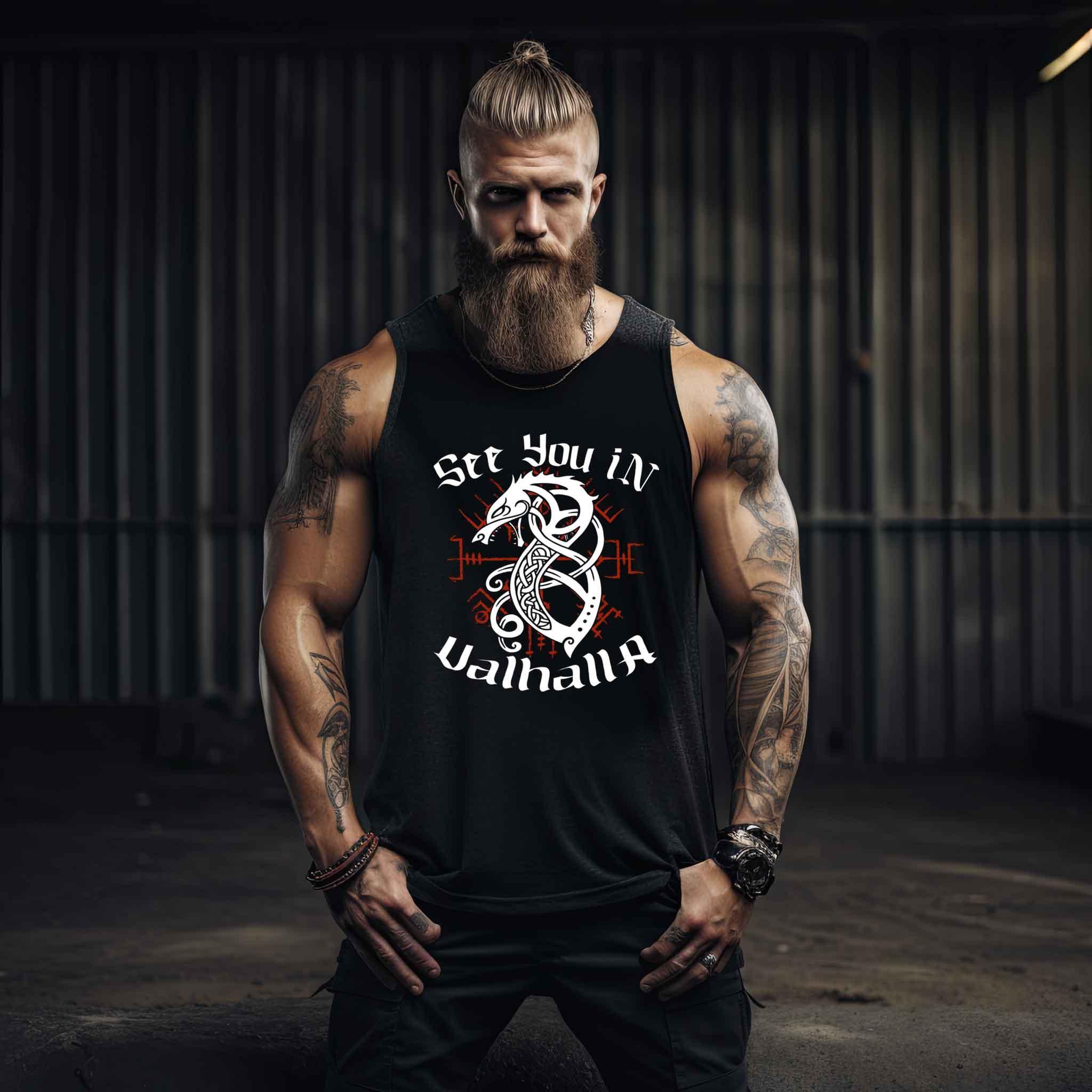 "Fenrir’s Oath" Wikinger-Tanktop – "See You in Valhalla" - Nordic Viking Wear