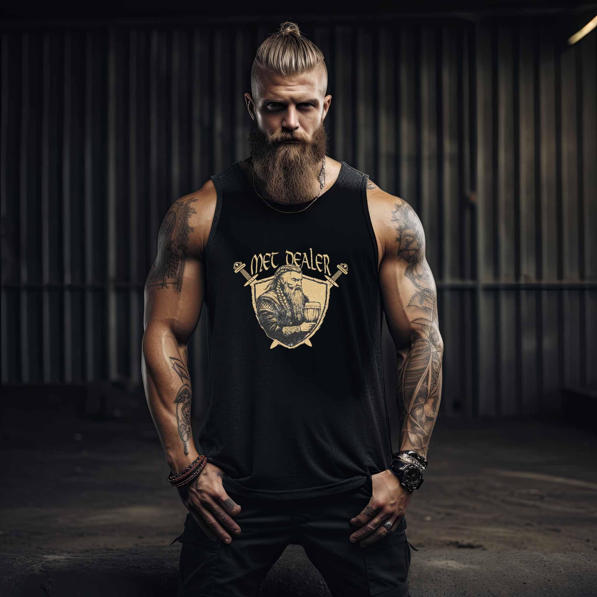 Met Dealer" Wikinger Tanktop – Für wahre Met-Liebhaber und Wikinger-Fans - Nordic Viking Wear