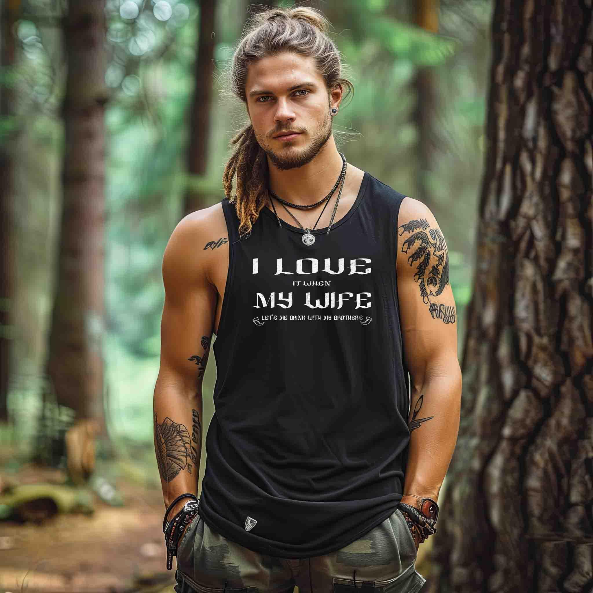 Wikinger-Tanktop "Liebesbeweis" – Für Männer, die ihre Freiheit (und ihre Frauen) schätzen - Nordic Viking Wear