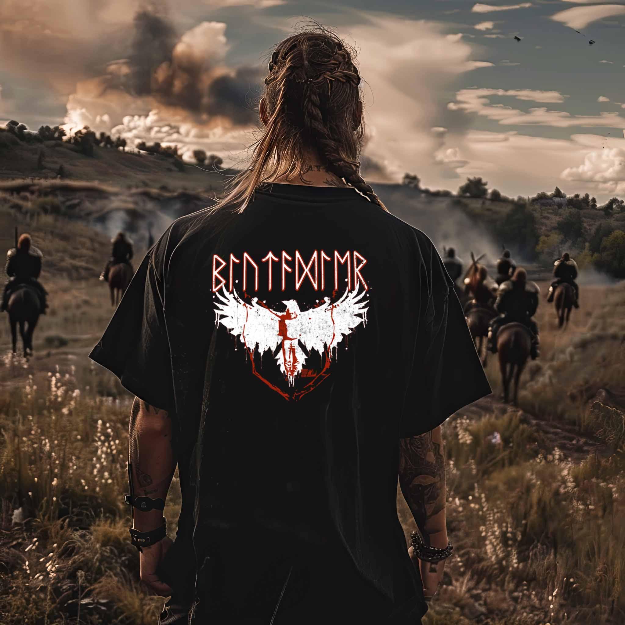 Wikinger-Oversized Shirt "Blutadler" – Nordischer Stolz & Stärke im Blutaar-Design - Nordic Viking Wear