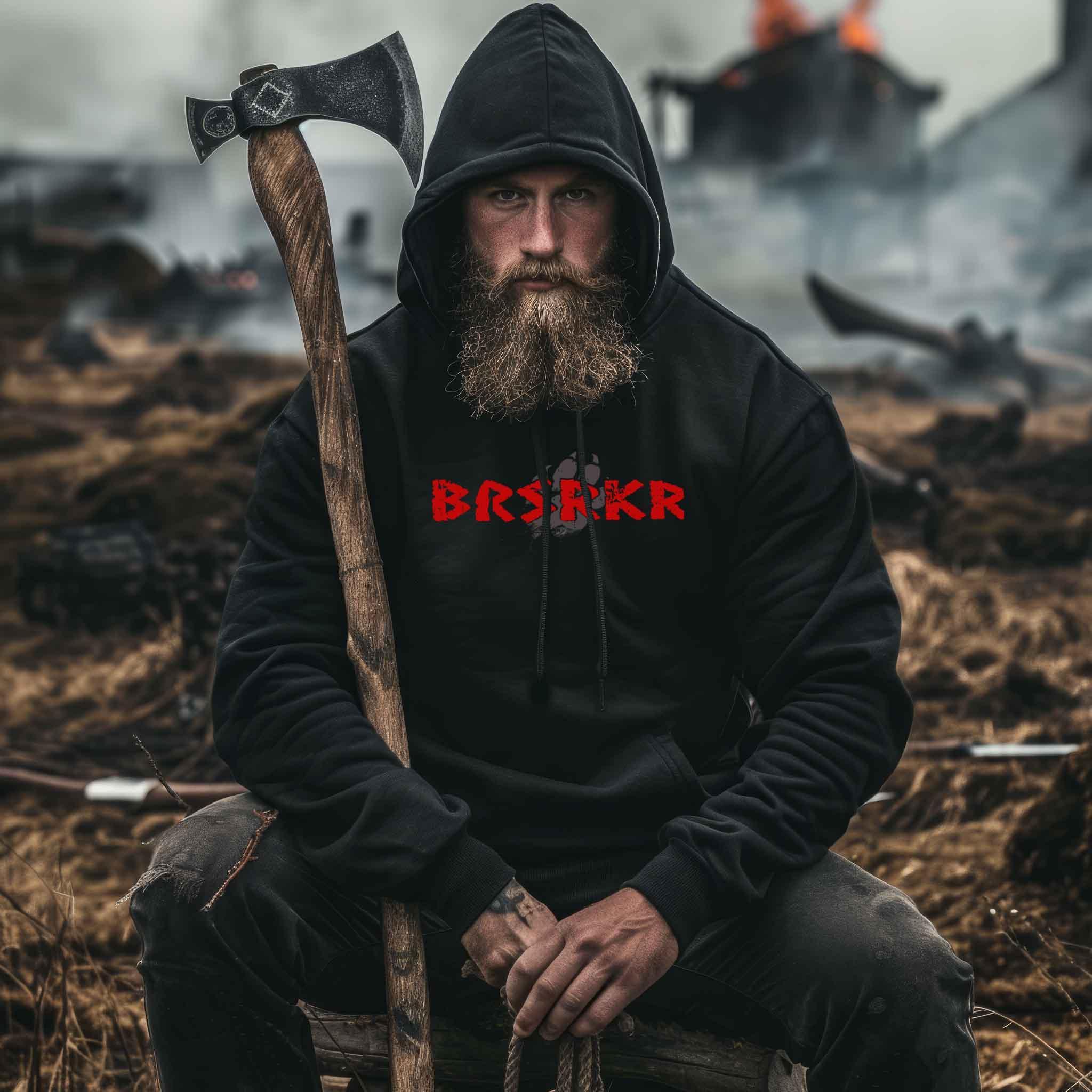 Wikinger Berserker Bärenkralle Hoodie – Entfessle den Krieger in Dir - Nordic Viking Wear