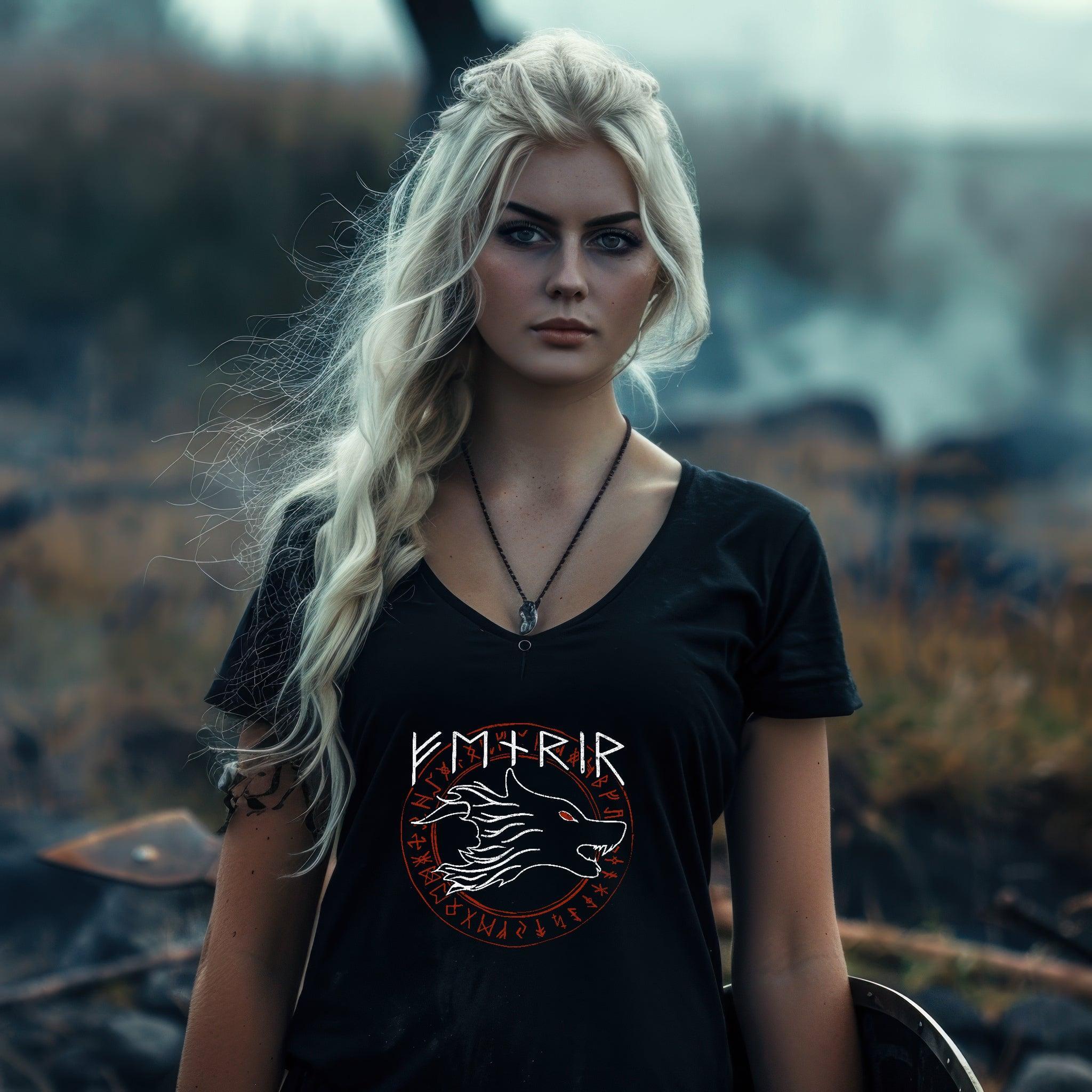 Schildmaiden Premiumshirt Fenrir - Macht und Legende vereint - Nordic Viking Wear