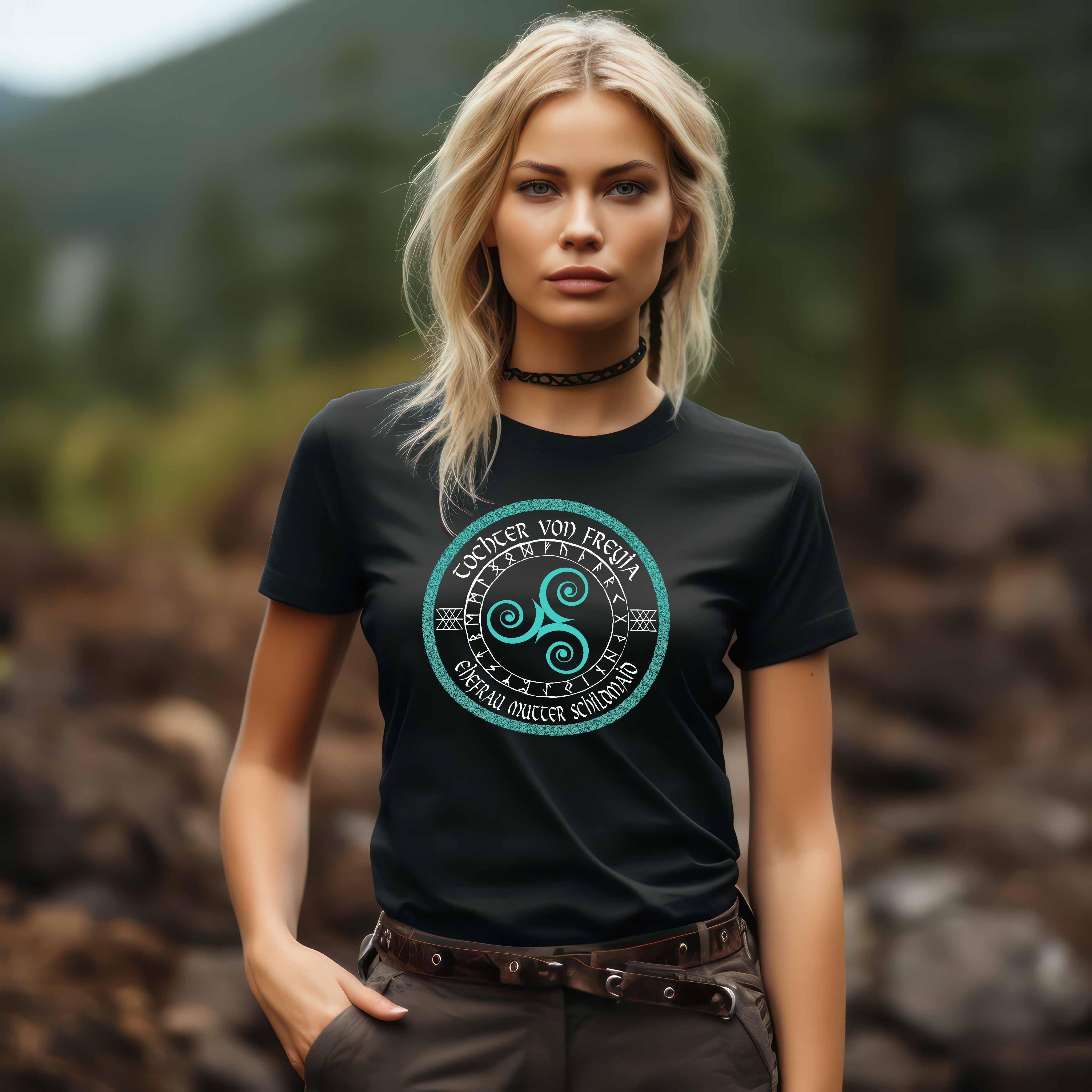 Tochter von Freyja" Damen Premium T-Shirt – Ehre die Göttin in Dir - Nordic Viking Wear
